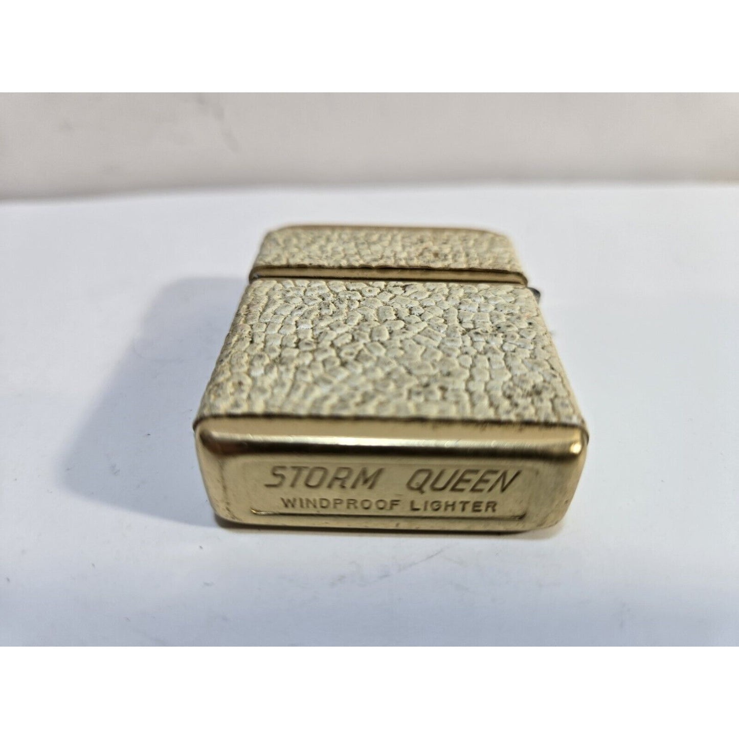 Working Vintage Park Sherman Gold Tone Storm Queen Lighter Made In USA 6831/27
