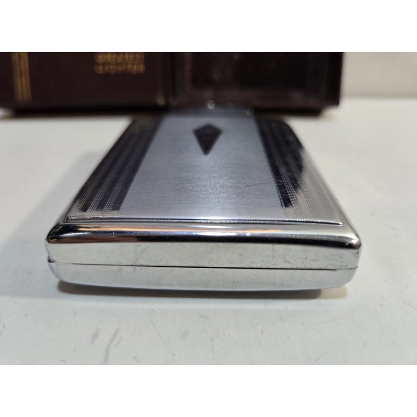 Working Ronson Mastercase Silver Cigarette Case Lighter, Original Box 7162/4