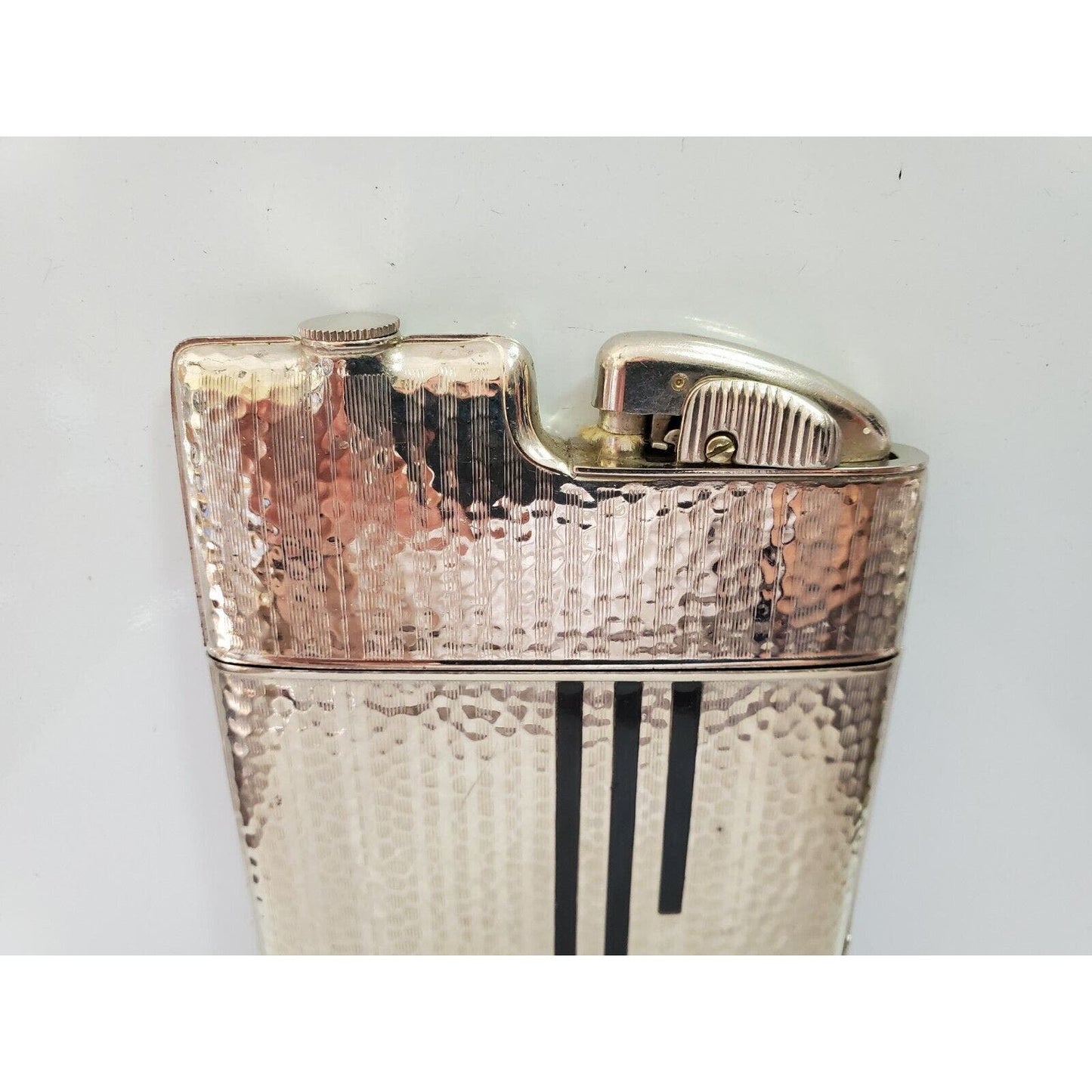 VINTAGE Evans Working Cigarette Case CLIPPER Lighter Silver, Enamel 366/16