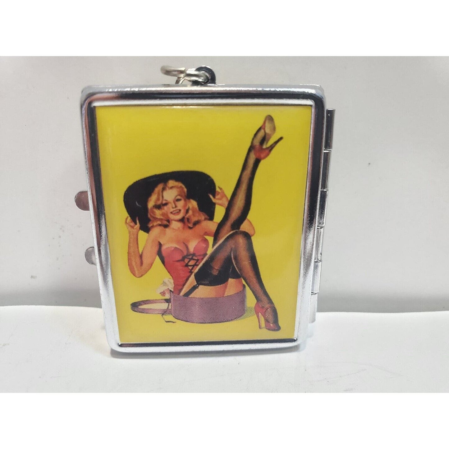 Vintage Pinup Girl Photo, Mirror Case Risque 2 x 1 1/2" 6552/3