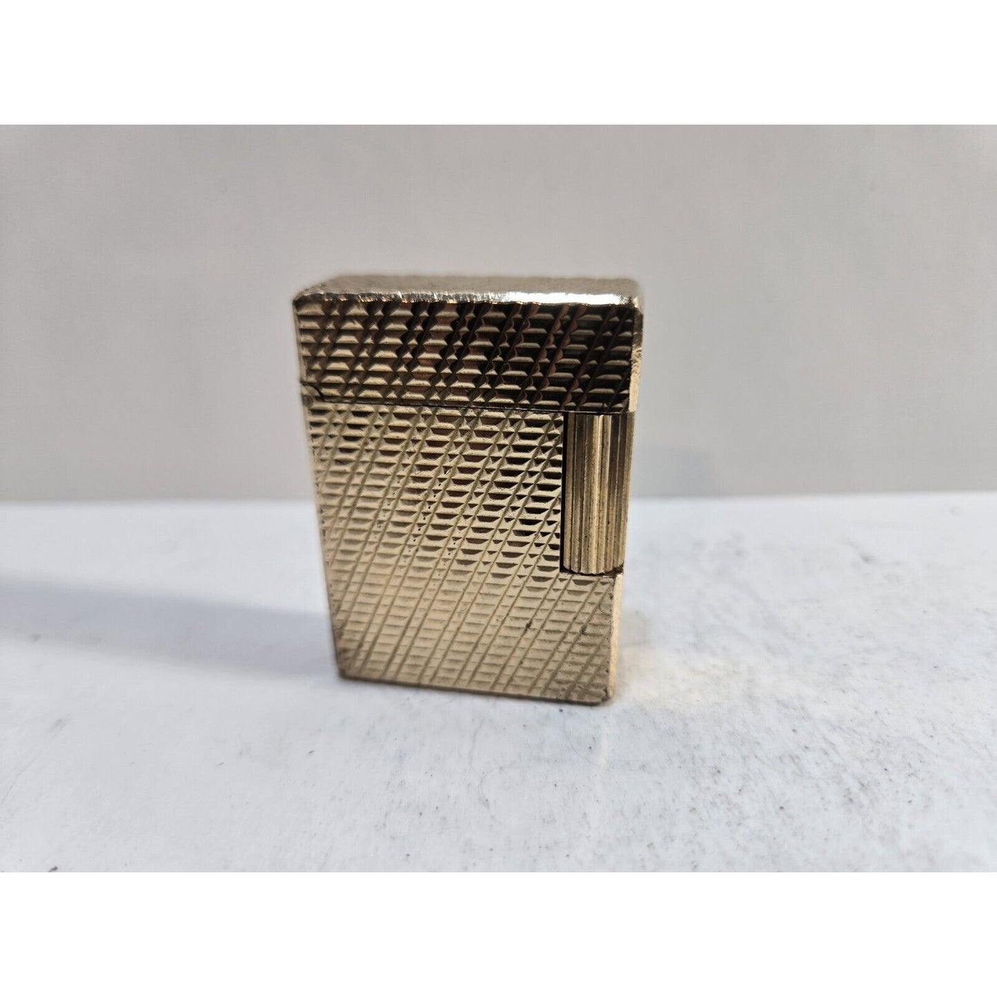 Working ST Dupont Lighter Line 1 Small- Paris, France- Gold-Plated 7036/37