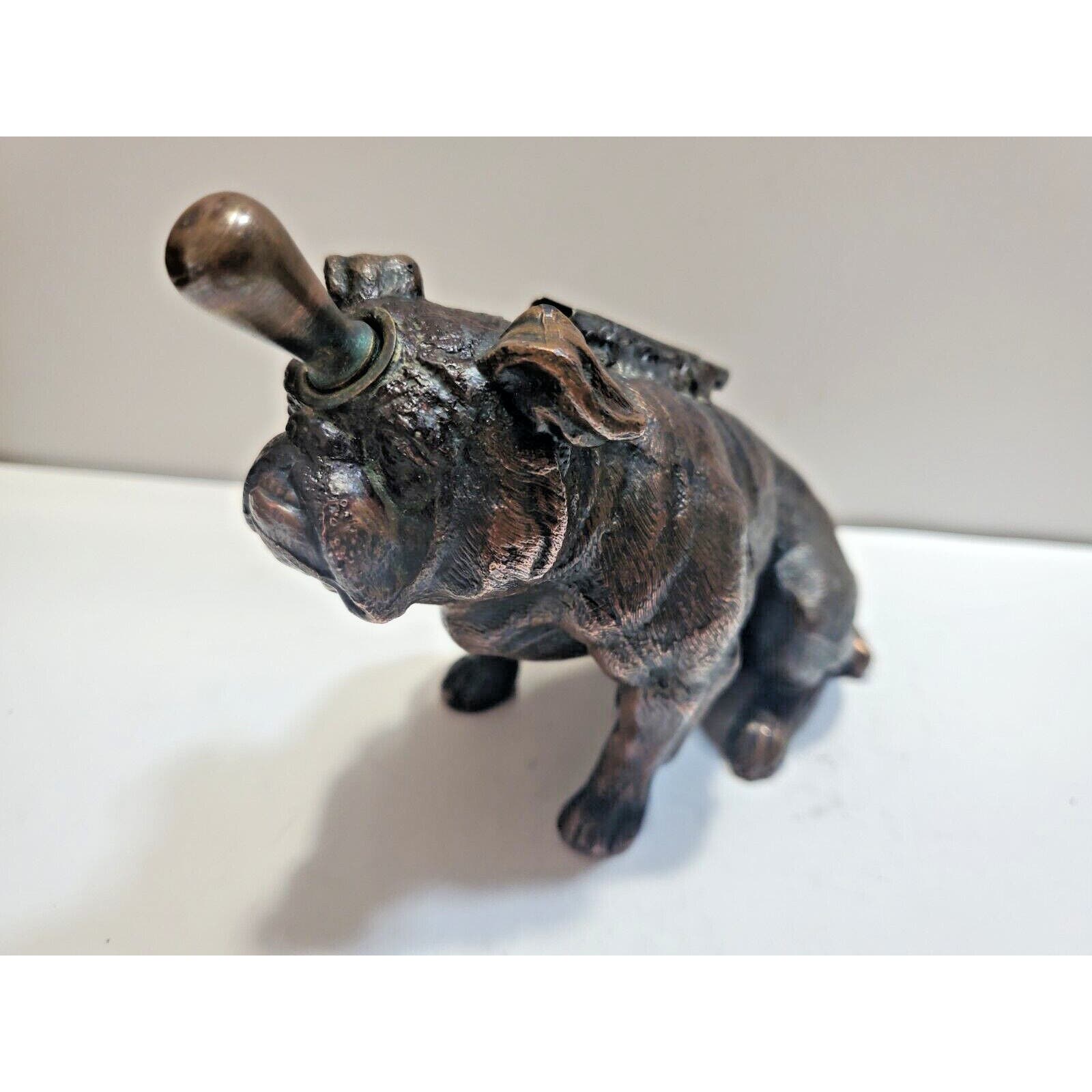 Vintage Bulldog Lighter Ronson Art Metal Works 1930s Original