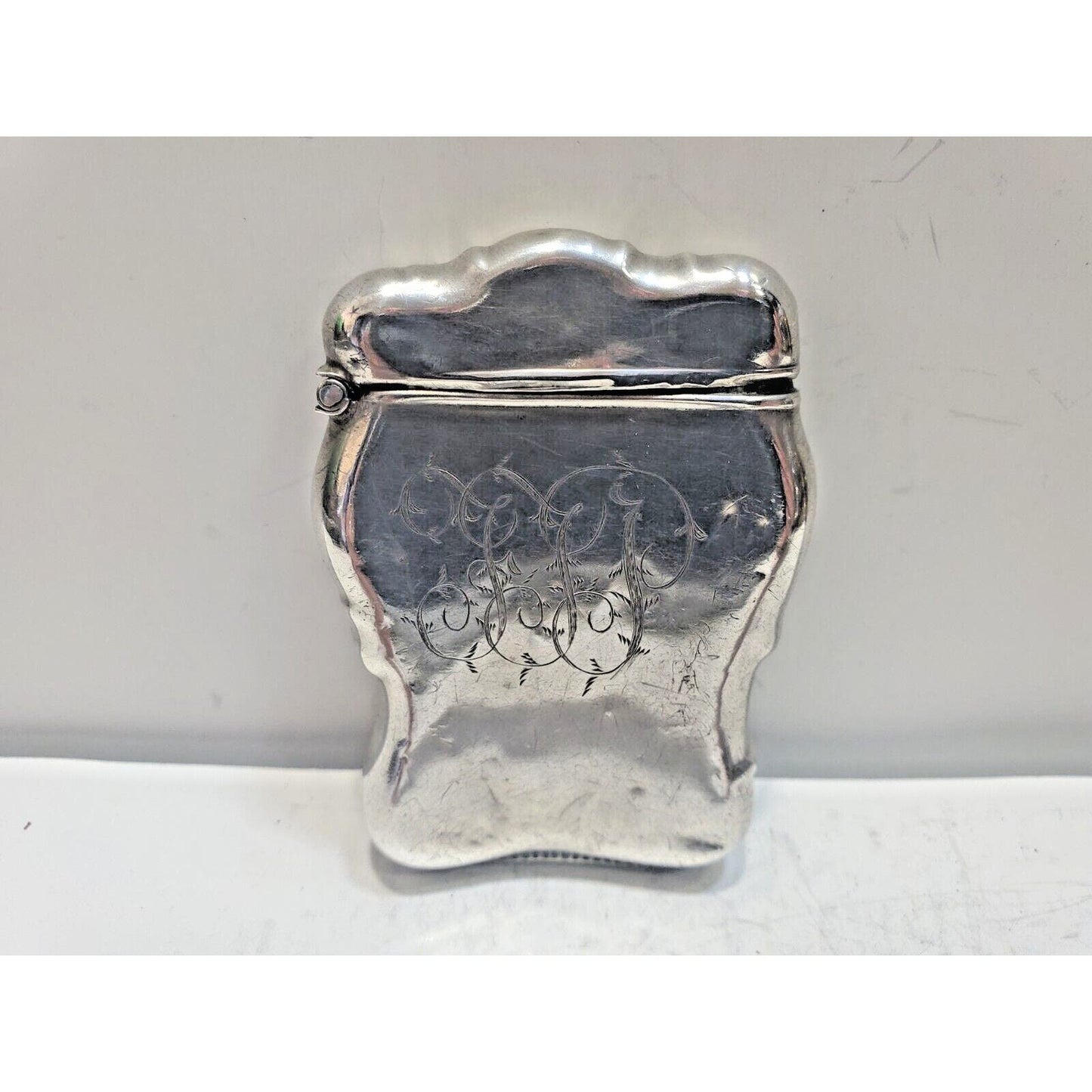 1902 Unger Bros Art Nouveau Nude Sterling Silver Vesta Match Case 6639/3