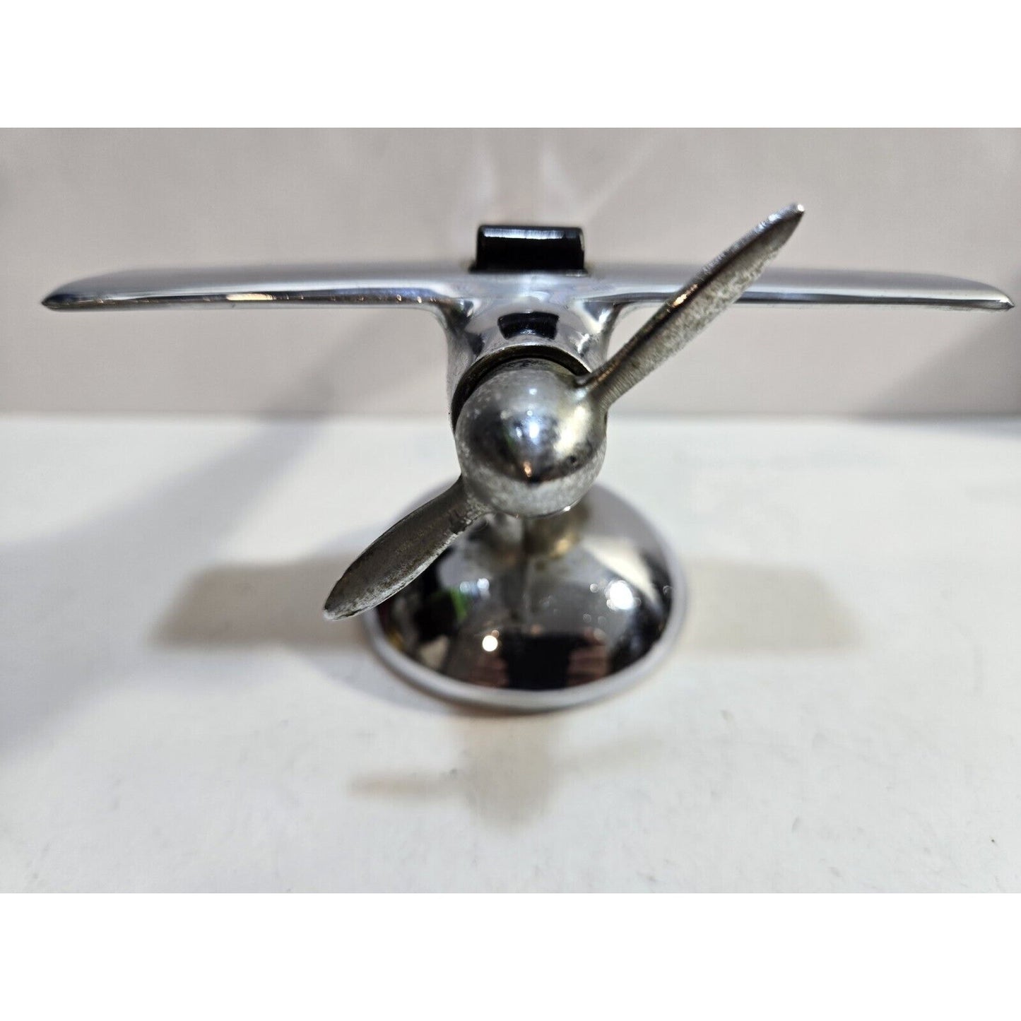 Vintage Working Hamilton Fighter Plane Aircraft Chrome Table Lighter 7080/40
