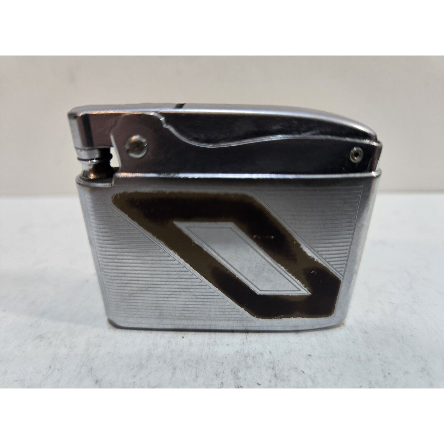 Vintage Working Ronson ADONIS Enamel, Silver Tone Lighter 7436/26