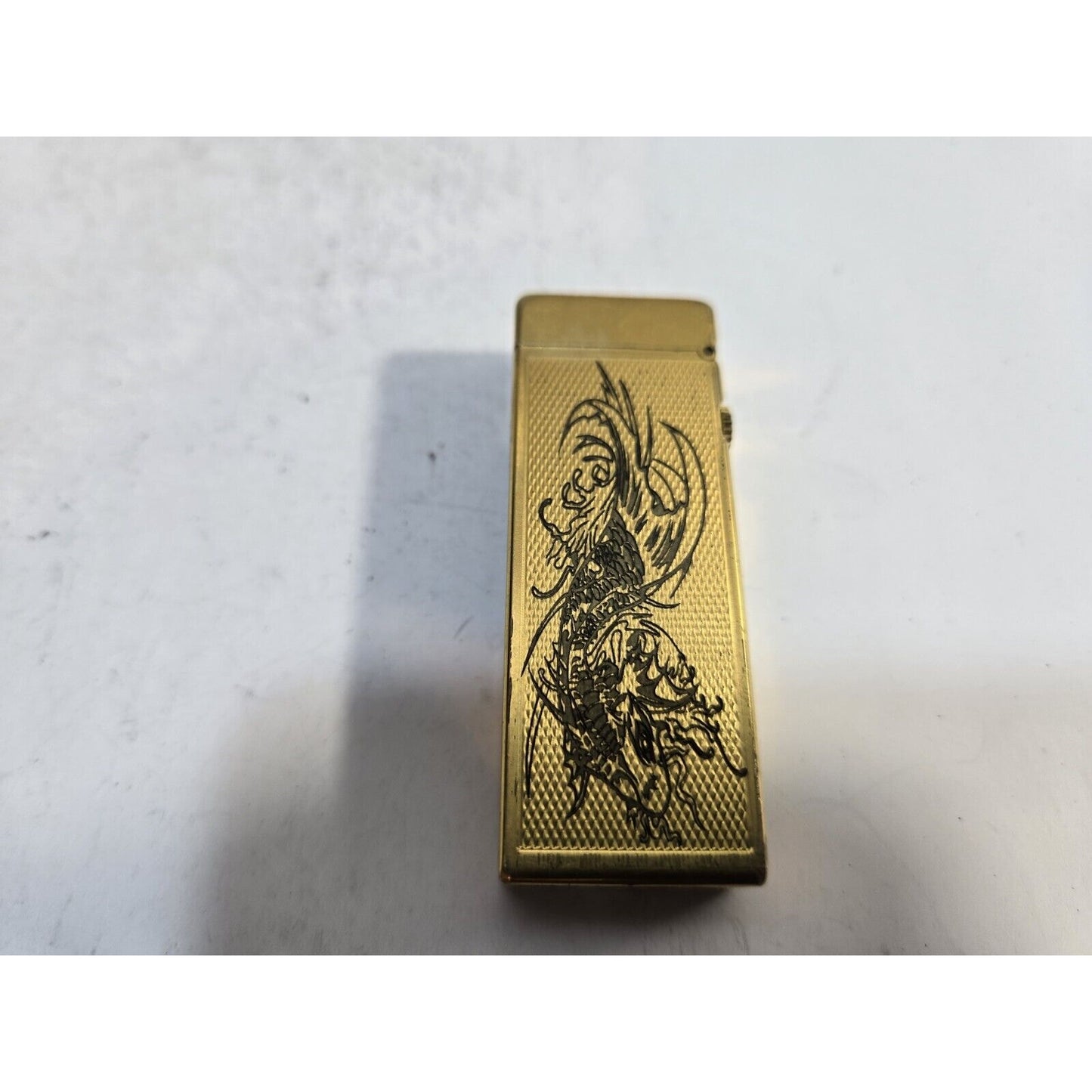 Working Vintage DUNHILL Rollagas Dragon Lighter Gold Tone SWISS MADE 7076/37