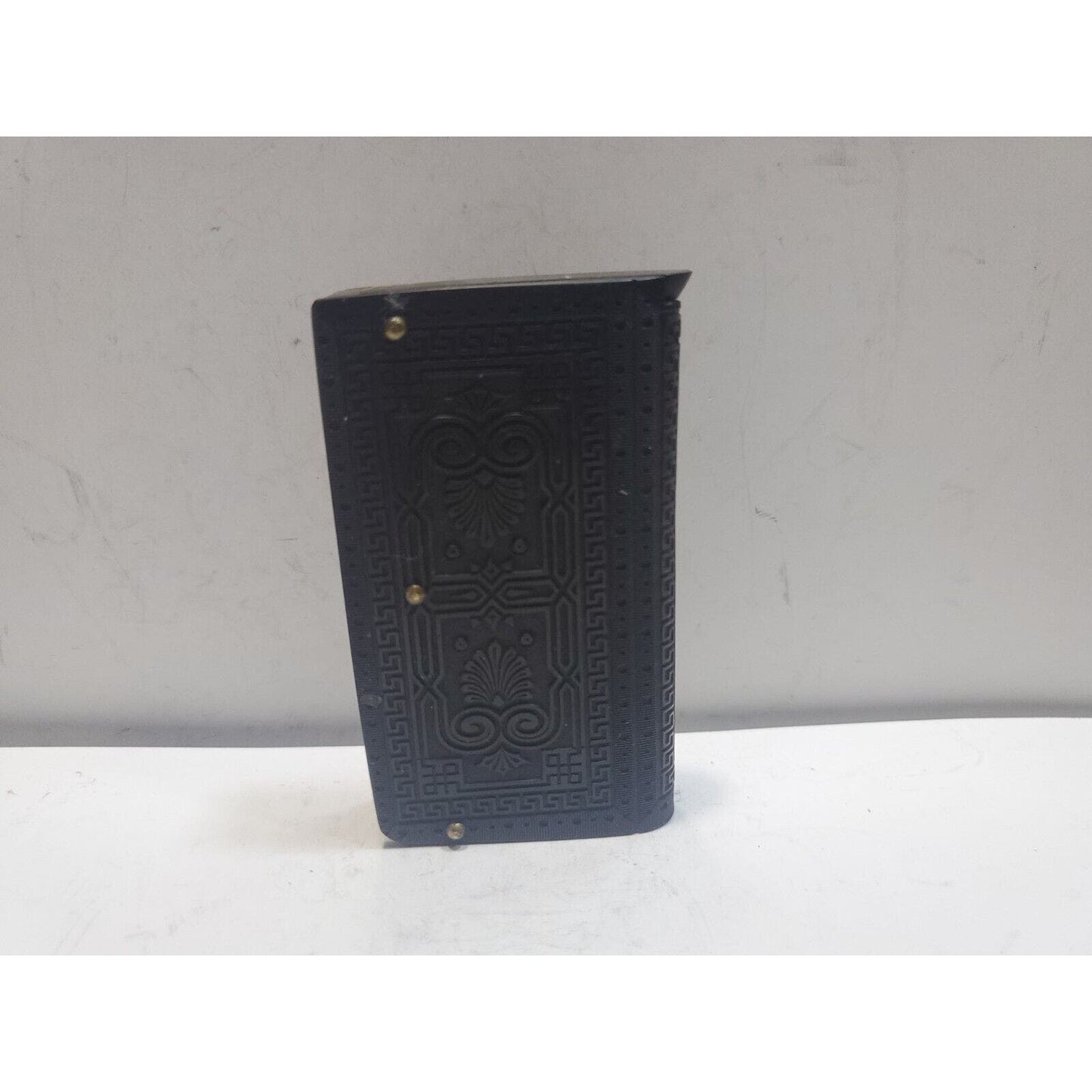 Vintage Black Plastic Match Safe / CASE / Vesta / Holder 6368/31