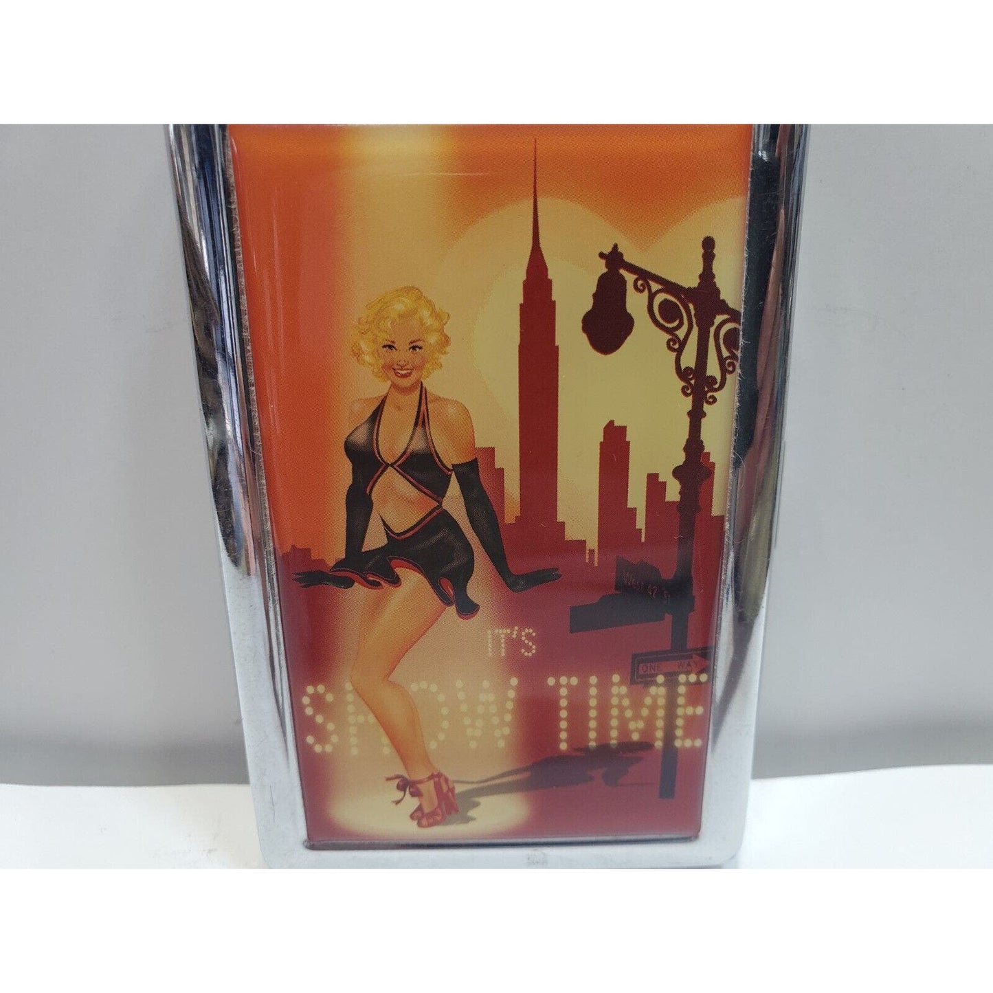 Pin Up Girl 100's Size Cigarette Case / Wallet / Its Show Time 3x4" 6541/19