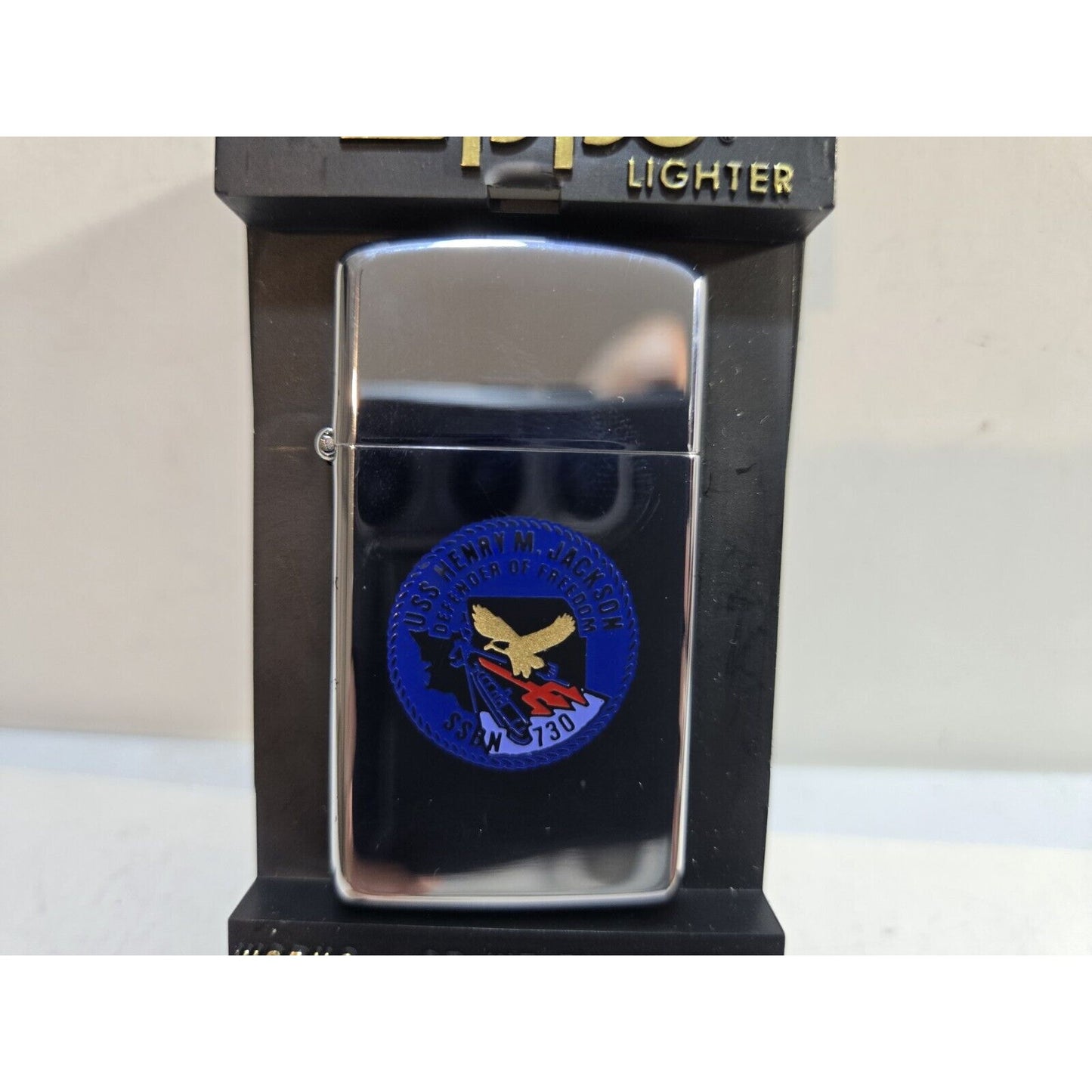 NOS Vintage Working USS HANRY JACKSON SSBN 730 Zippo Lighter Orig Box 7607/24