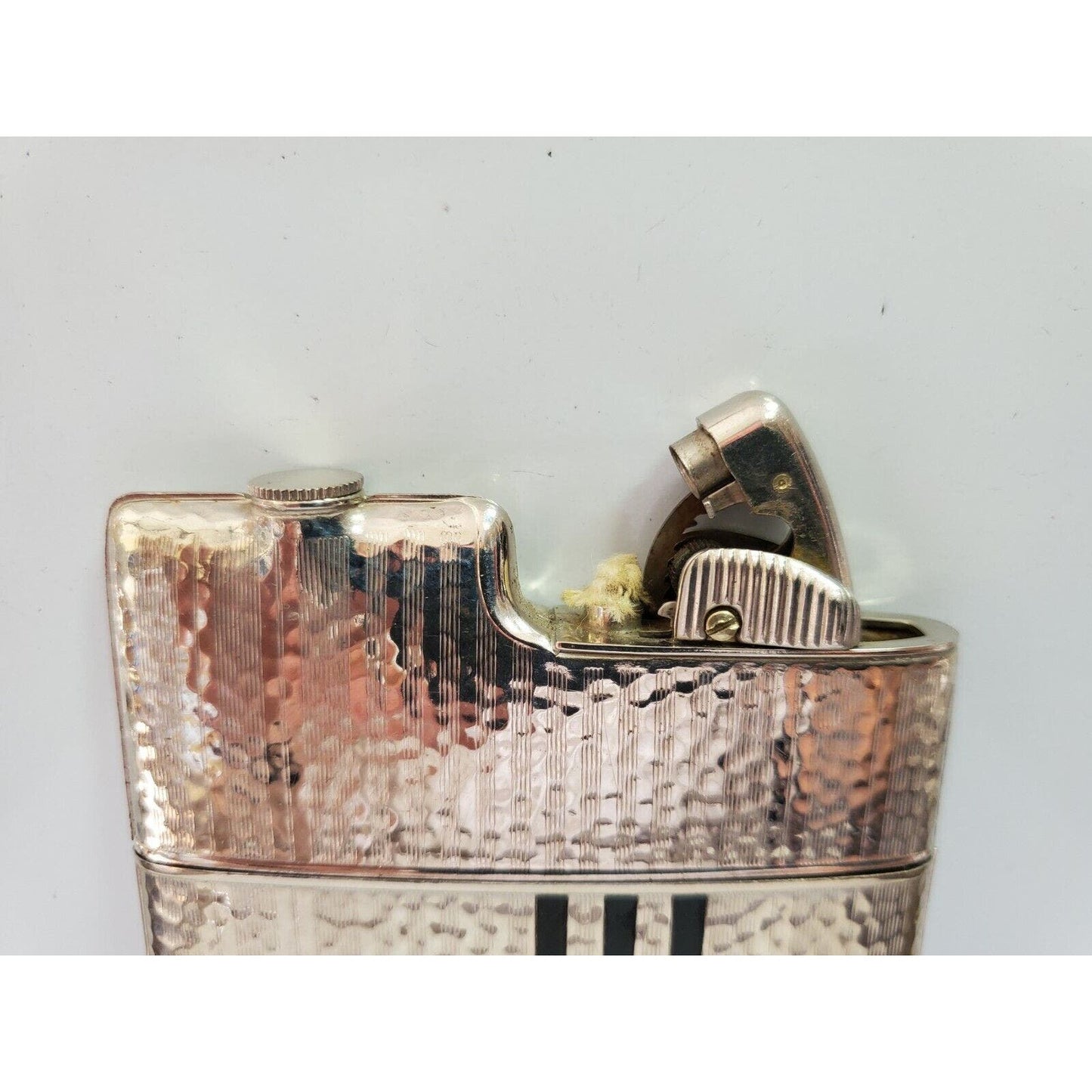 VINTAGE Evans Working Cigarette Case CLIPPER Lighter Silver, Enamel 366/16