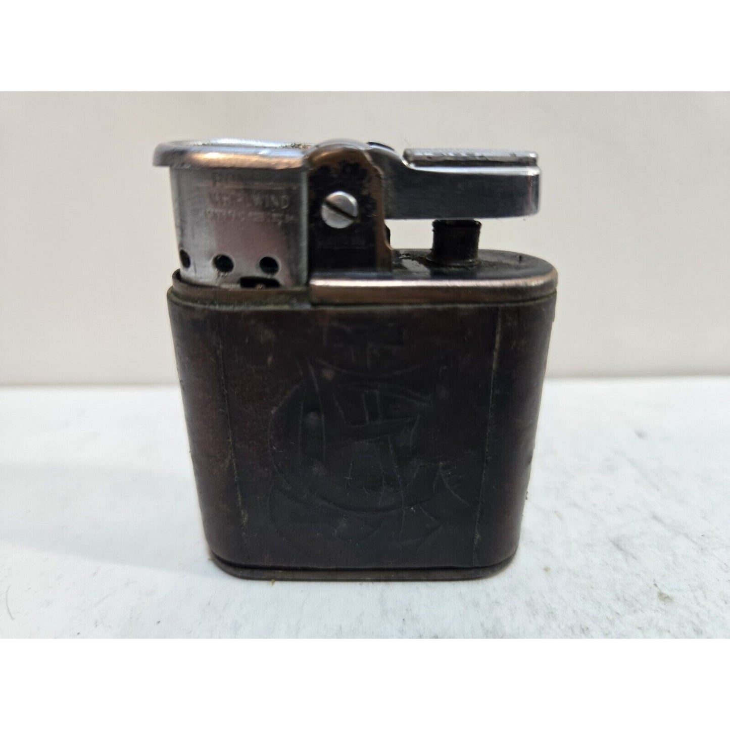 Work WWII VINTAGE BLACK RONSON WHIRLWIND MILITARY LIGHTER, WARTIME 6079 7435/26