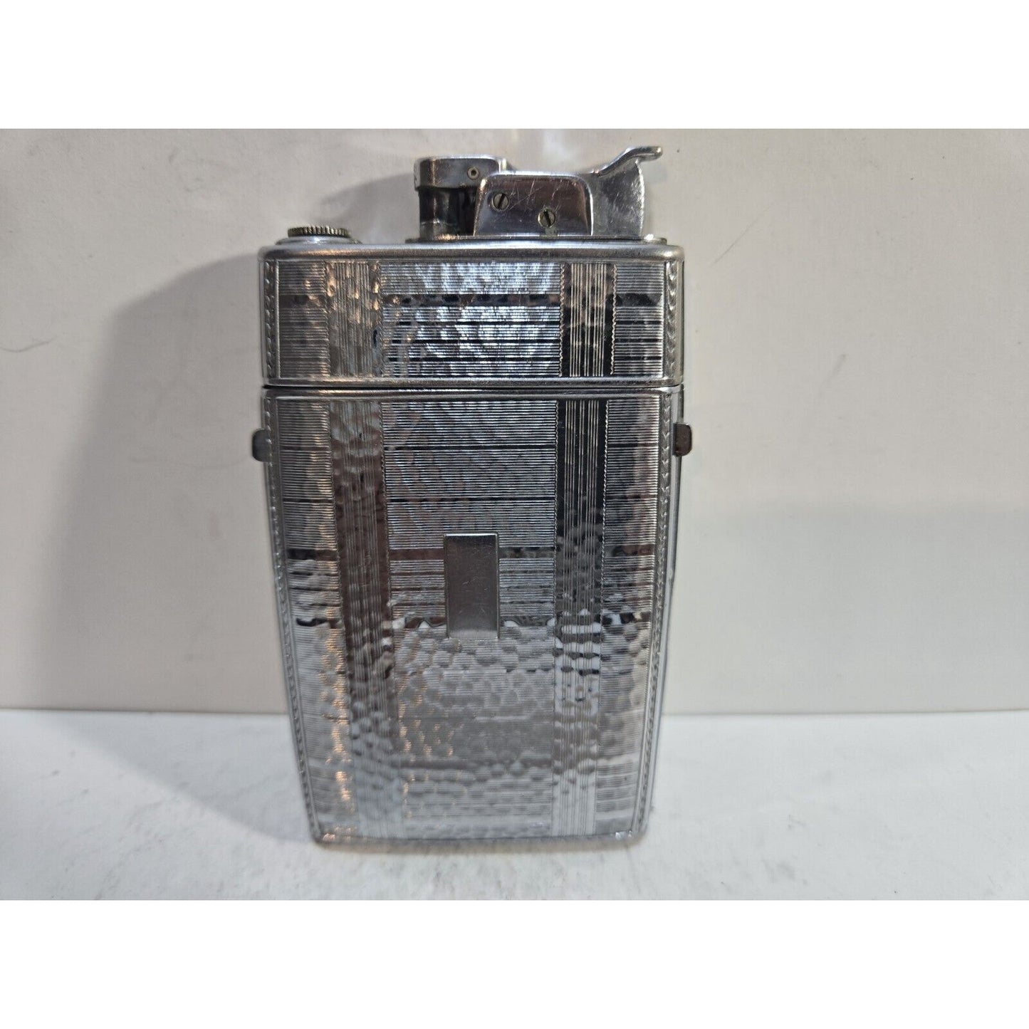 VINTAGE Evans Working Cigarette Case Trig A Lite Lighter Silver Tone 7508/16