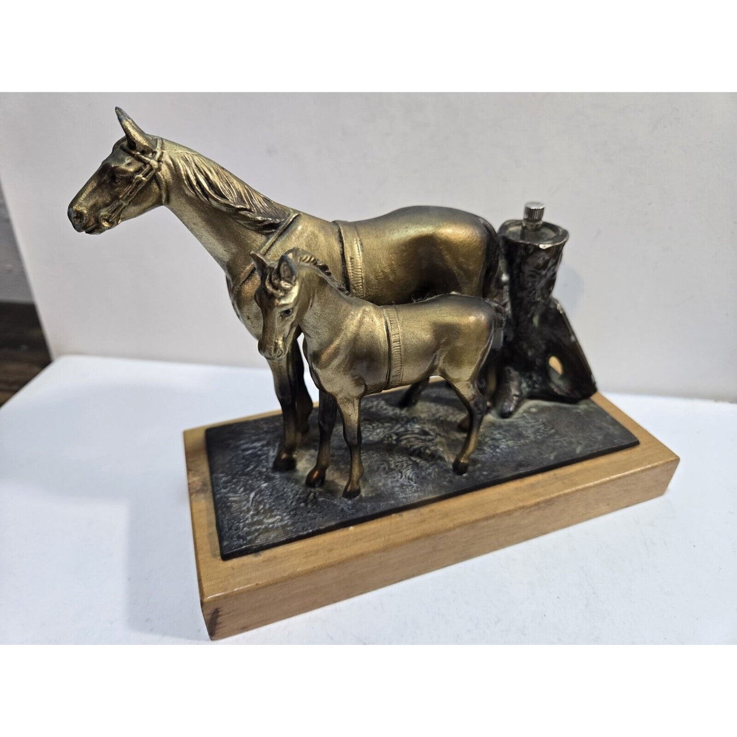 Vintage 1900s Austria Cold Painted Horses Hunting Striker Lighter 7719/40