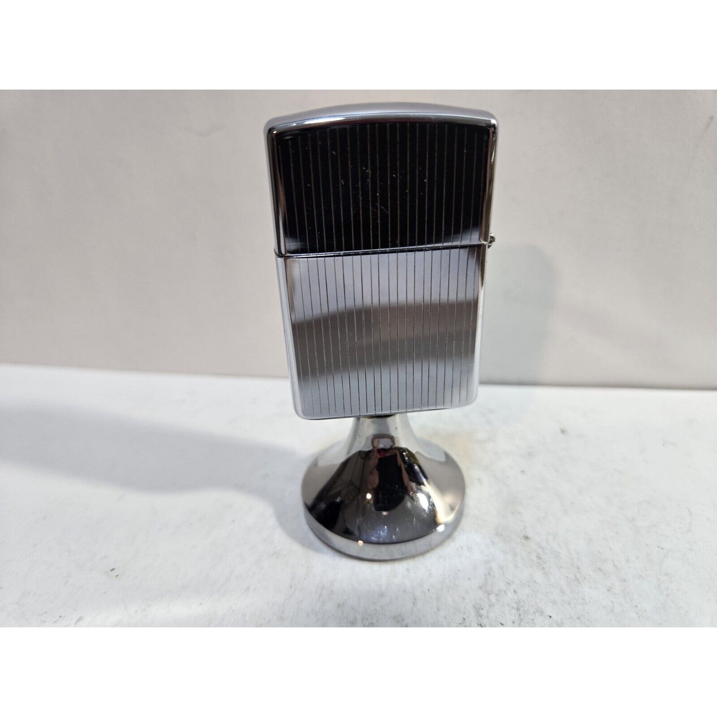 Vintage Working 1991 Zippo Chrome Handilite Table Lighter 7281/13