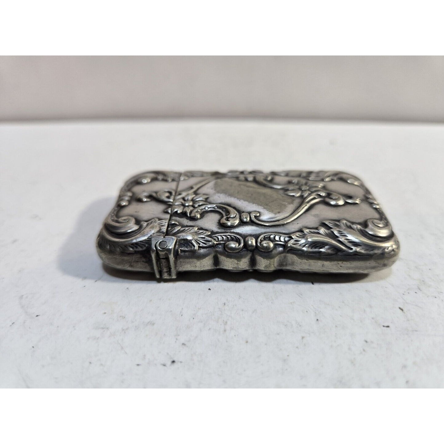 Vintage Floral ROCOCO Art NOUVEAU G Silver Vesta, Match Case, Safe 7296/31
