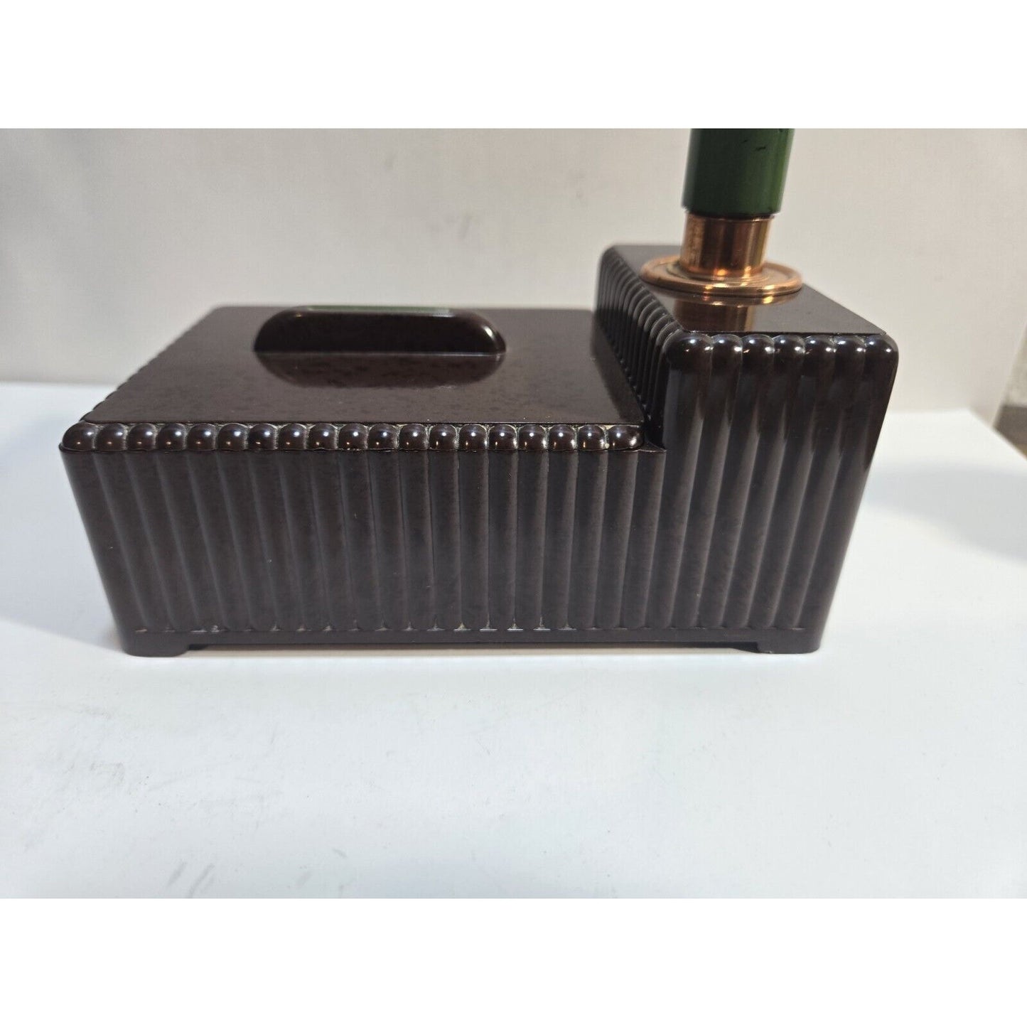 Vintage Dunhill Silent Flame Table Lighter Cigarette Box - Brown 6883/40