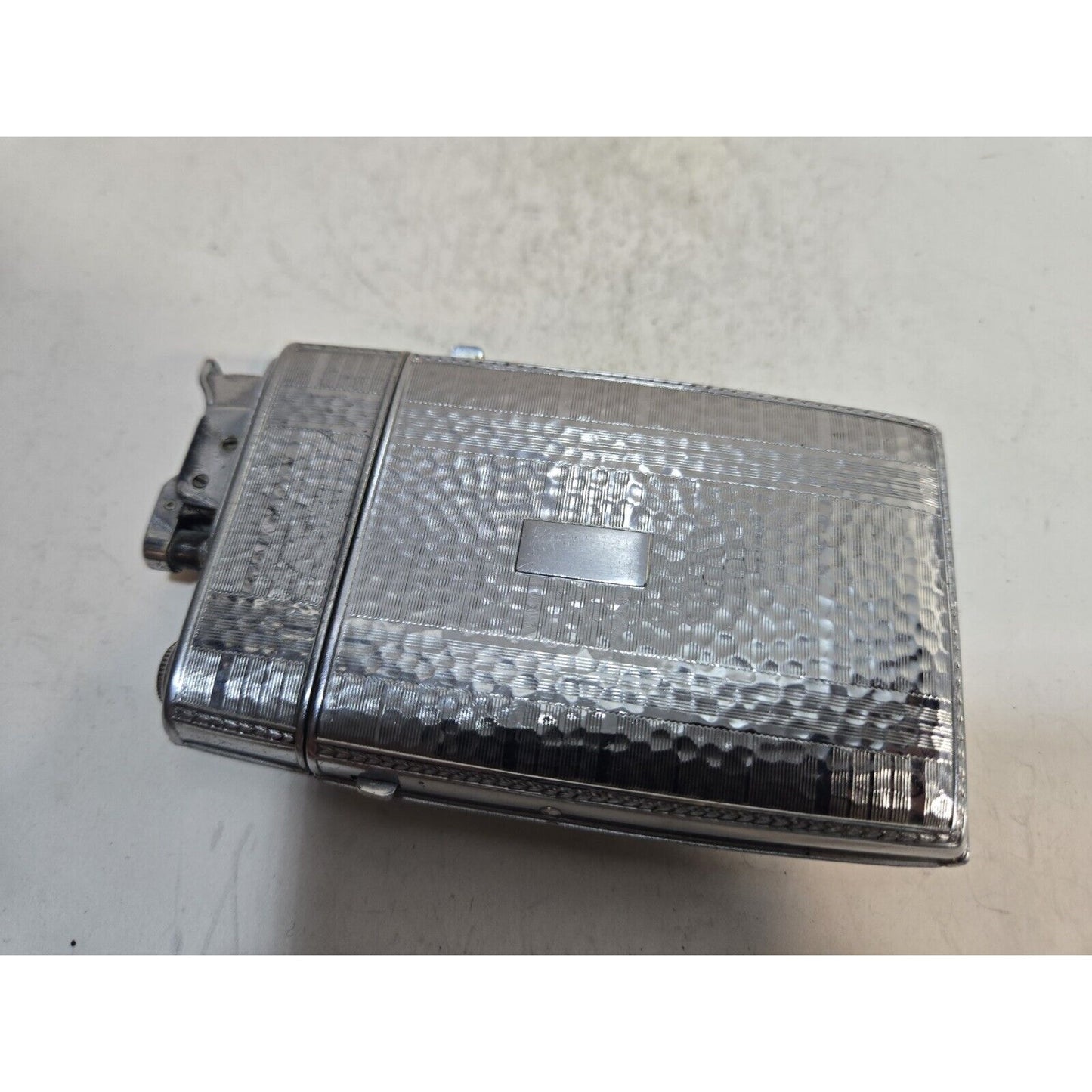 VINTAGE Evans Working Cigarette Case Trig A Lite Lighter Silver Tone 7508/16