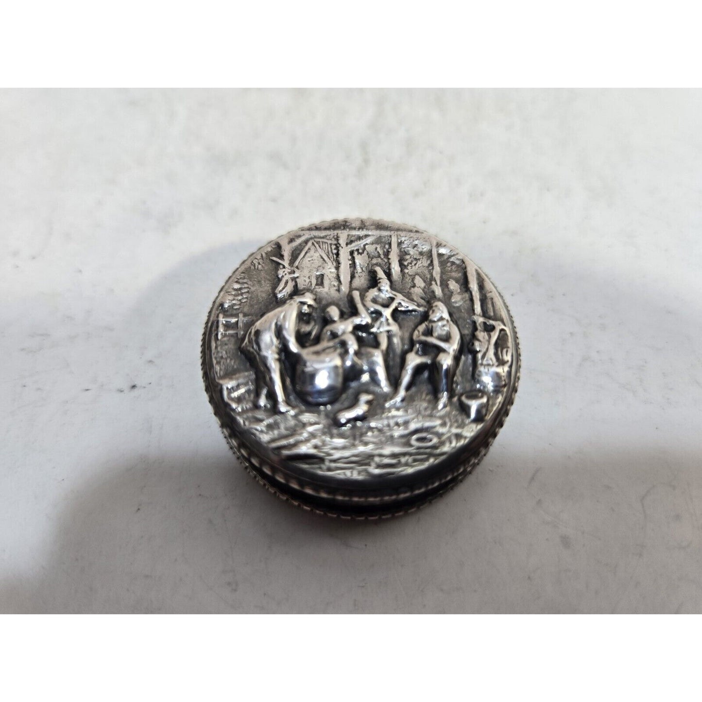 DANISH SILVER PILL BOX PILLBOX by Hans Jensen Denmark c1960s 7313/3