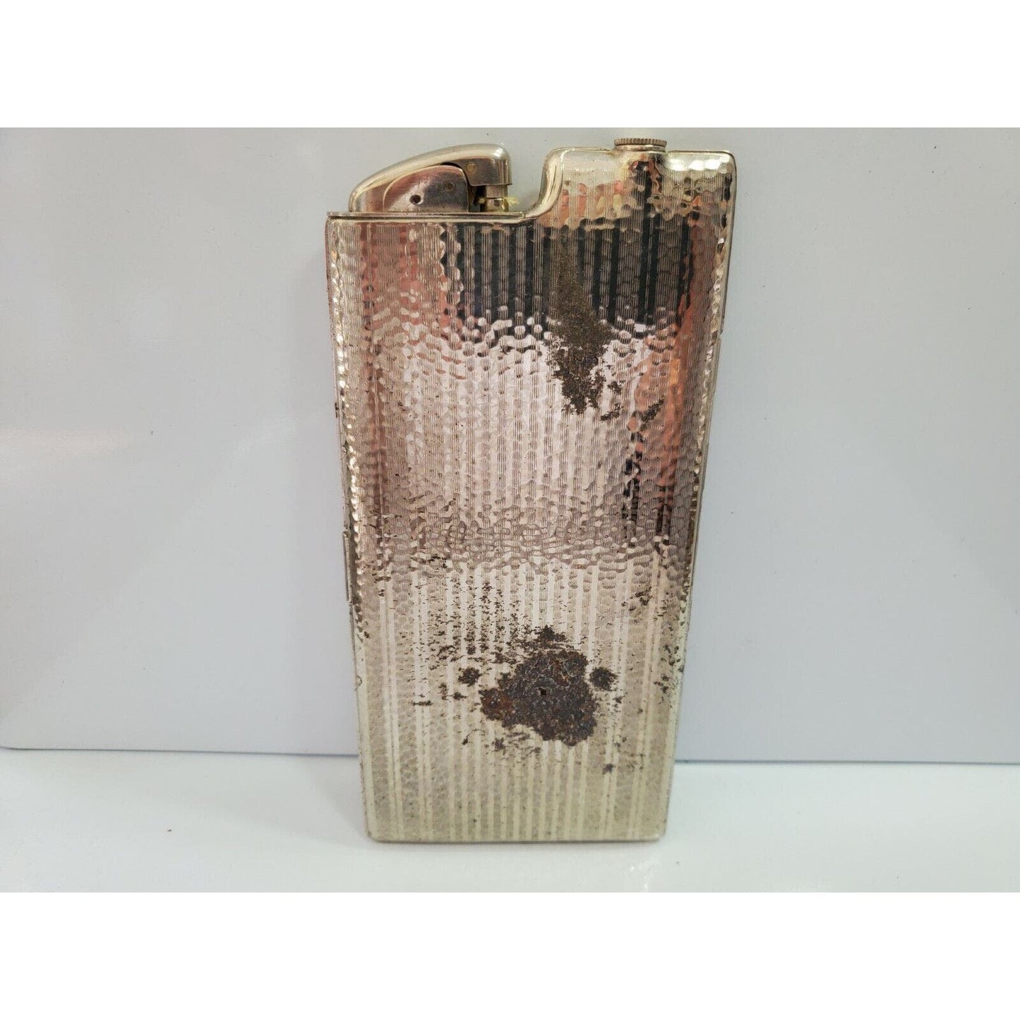 VINTAGE Evans Working Cigarette Case CLIPPER Lighter Silver, Enamel 366/16