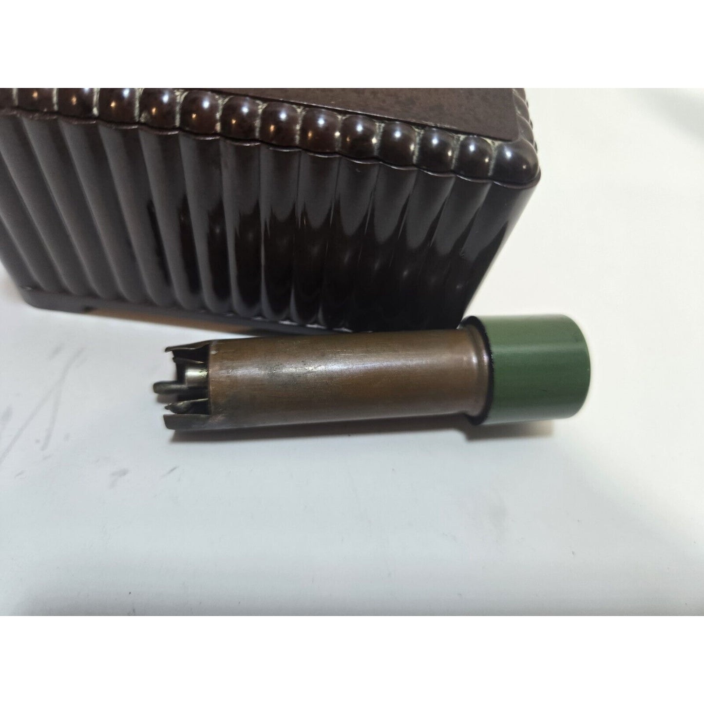 Vintage Dunhill Silent Flame Table Lighter Cigarette Box - Brown 6883/40
