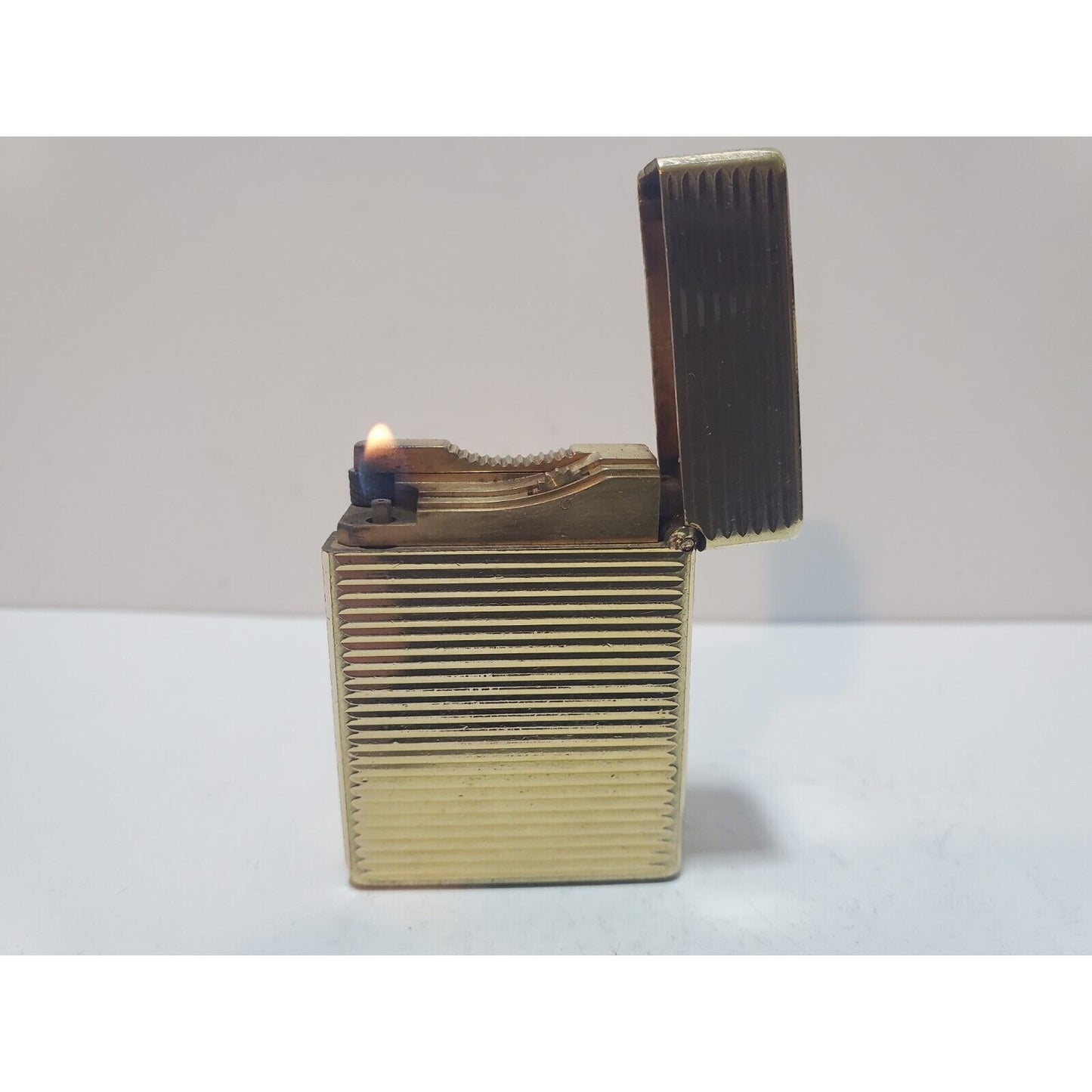 Working ST Dupont Lighter Line 1 Small- Paris, France- Gold-Plated 6885/37