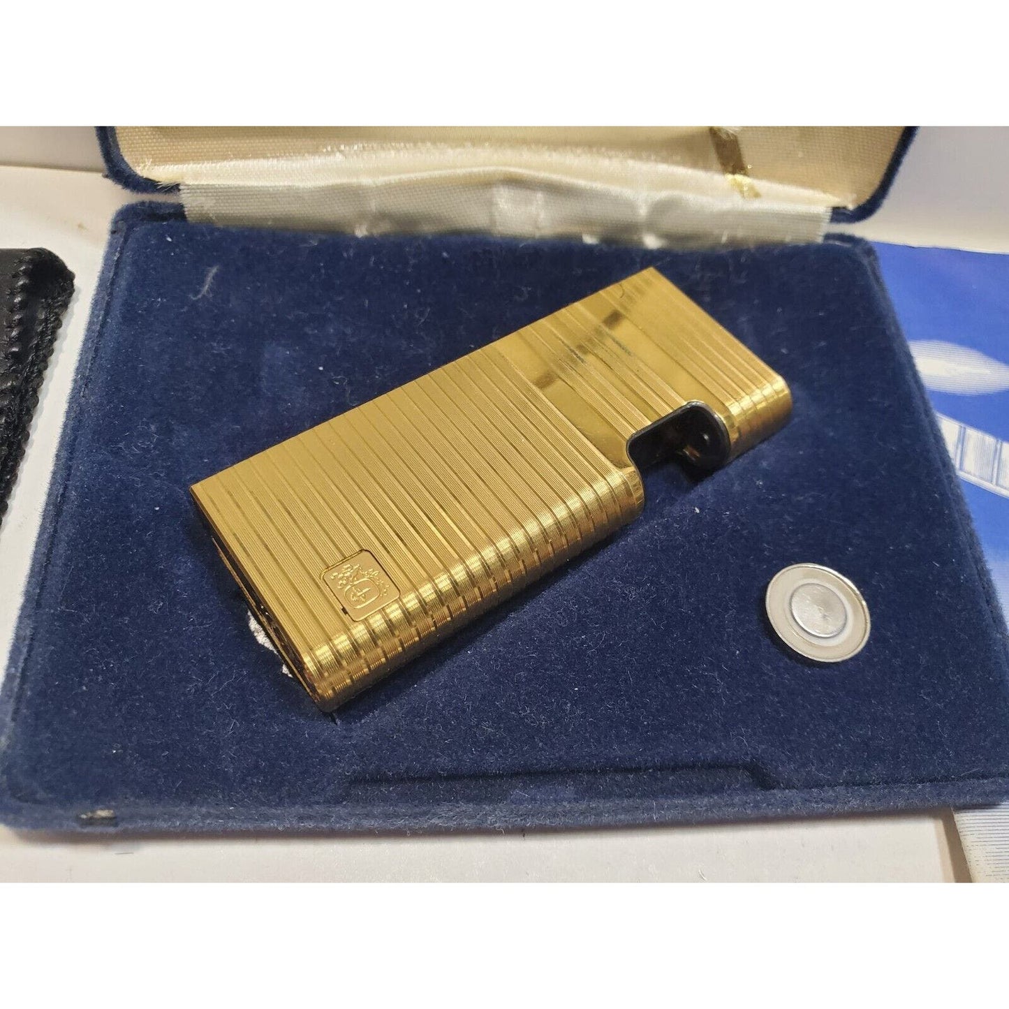 Vintage Colibri Beam Sensor Gold Tone Lighter, Original Box 6489/24