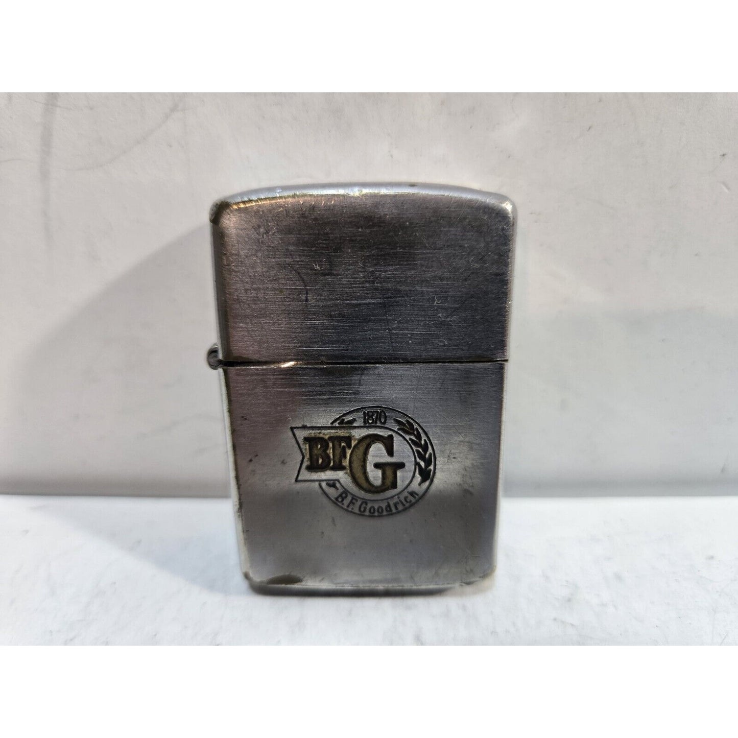 Vintage Working B F GOODRICH Zippo Lighter Pat # 2032695 3 Barrel Hinge 7708/33