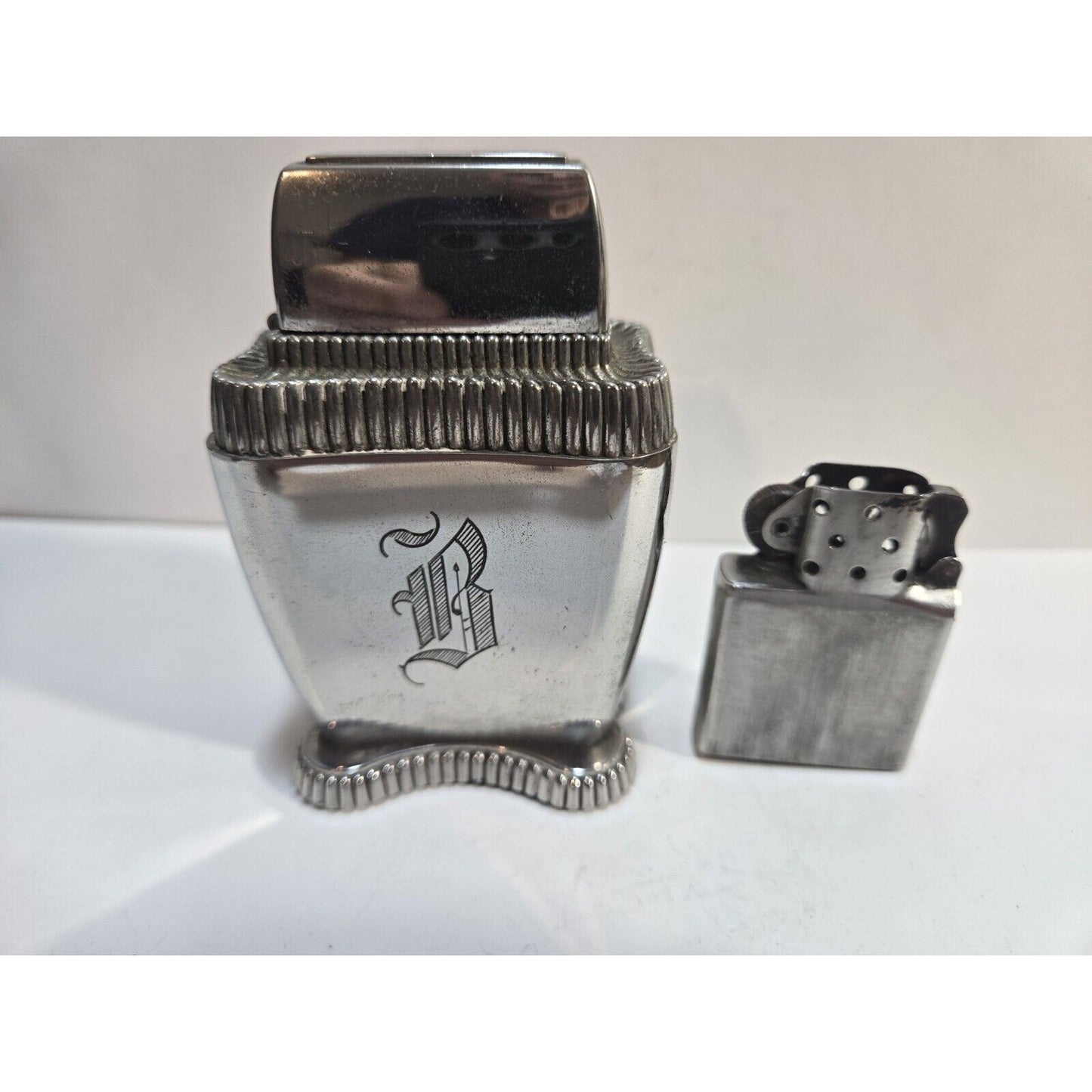 Working VINTAGE ZIPPO LADY BRADFORD Table Lighter Zippo Rebuild 6884/13