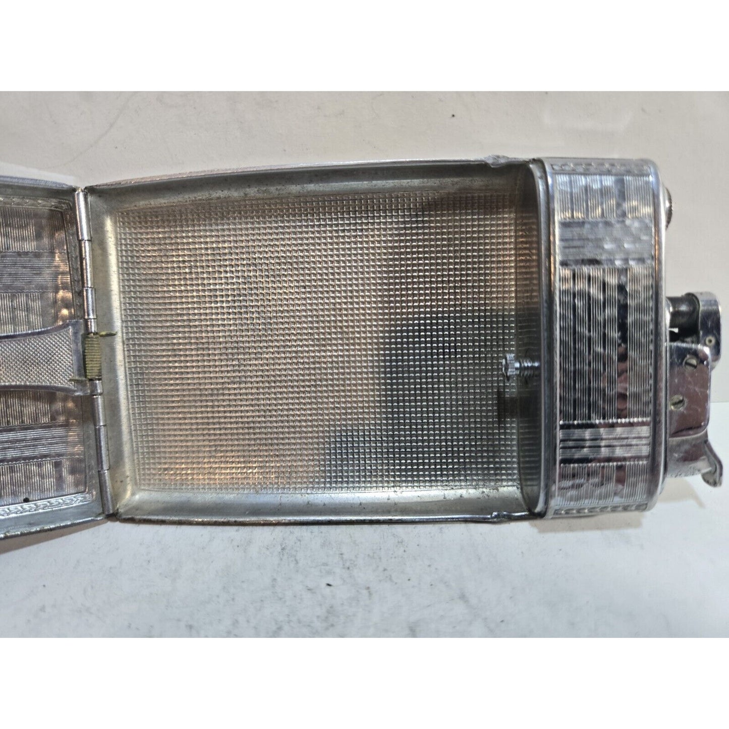VINTAGE Evans Working Cigarette Case Trig A Lite Lighter Silver Tone 7508/16