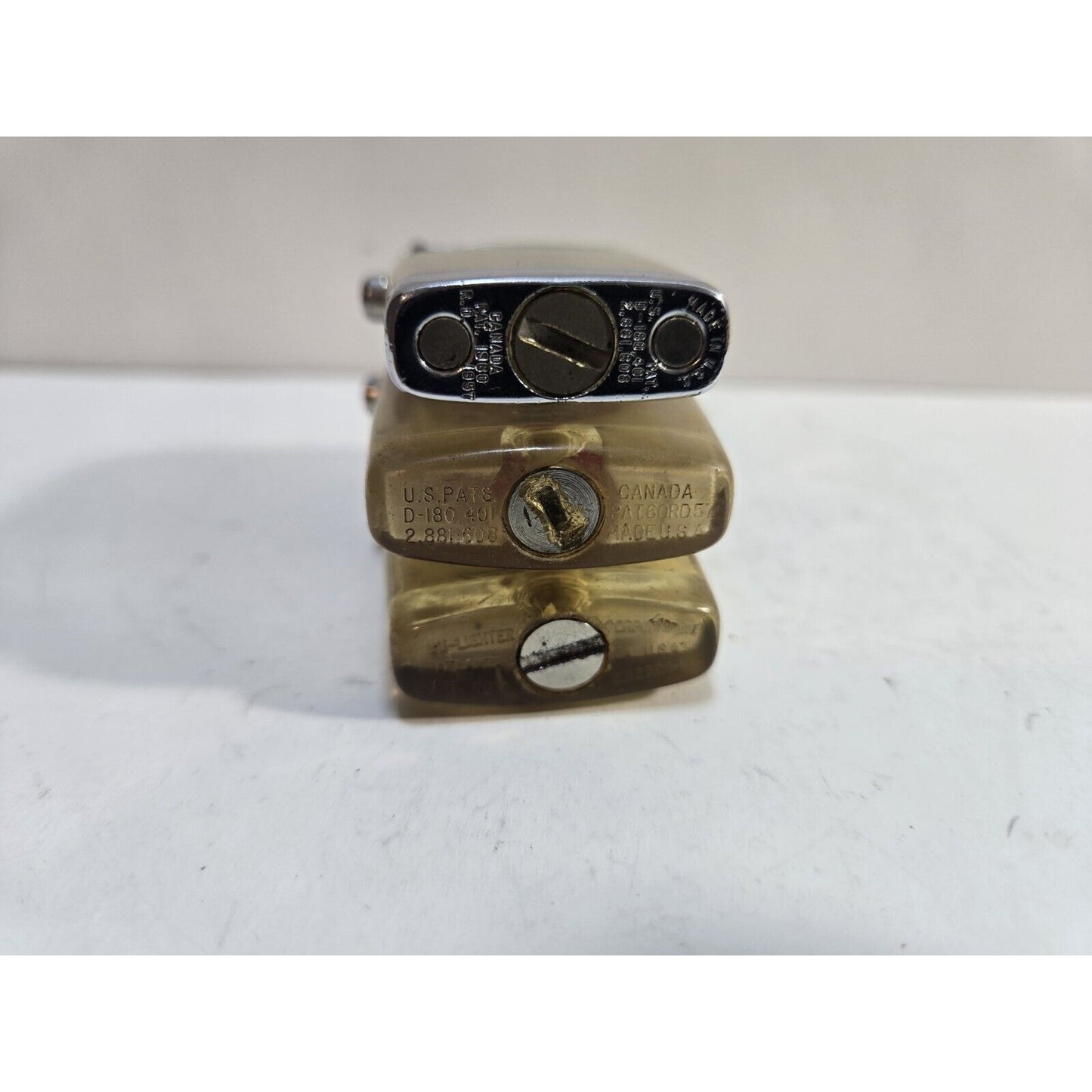 Lot of 3 Scripto VU Vintage Lighters 6991/35