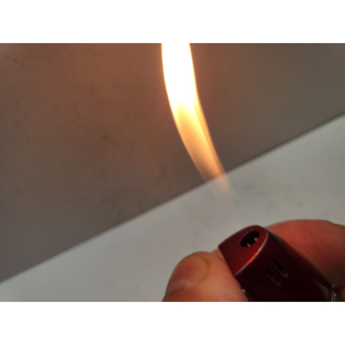 Vintage Working Lighter Mini Silver & Red Tone 6377/28