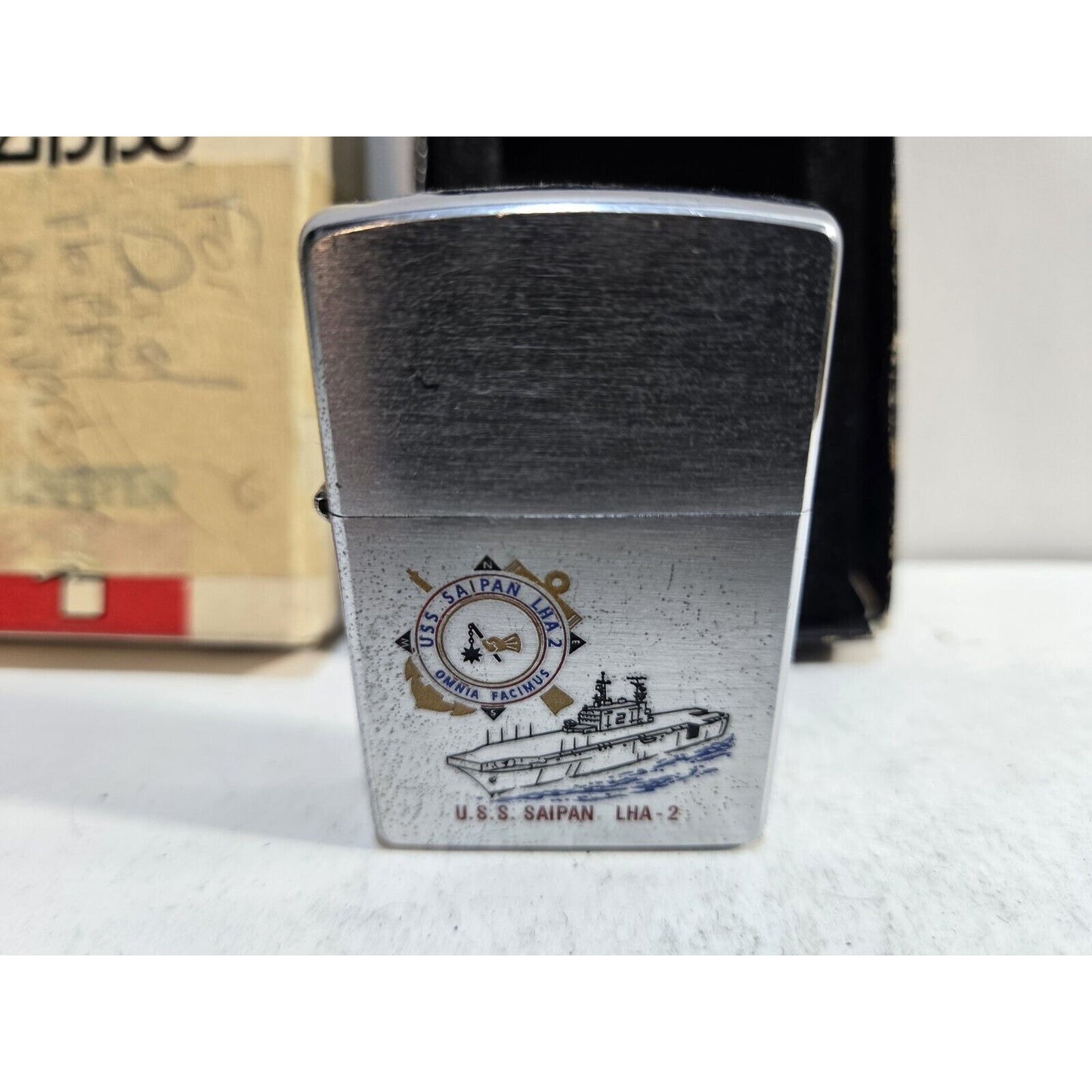 Working 2007 USS Saipan LHA-2 Navy Ship Military Zippo Lighter, Orig Box 7193/24