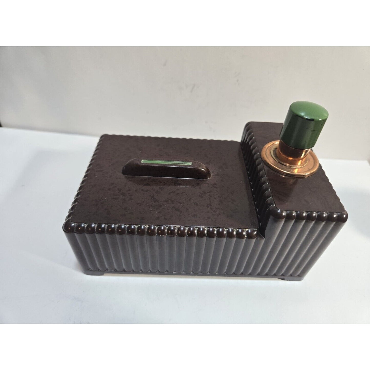 Vintage Dunhill Silent Flame Table Lighter Cigarette Box - Brown 6883/40