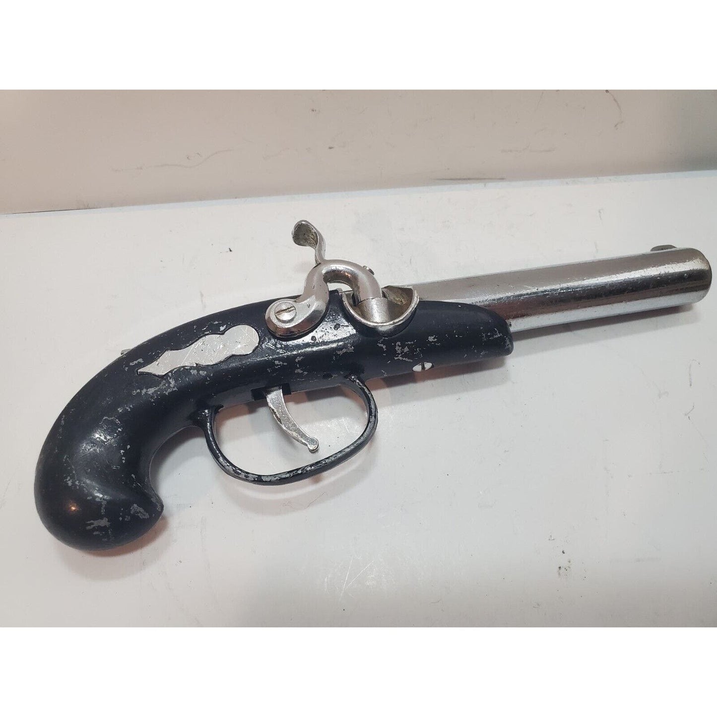 Flintlock Gun Dueling Pistol Table Cigarette Lighter Tobacciana Vintage 6281/28