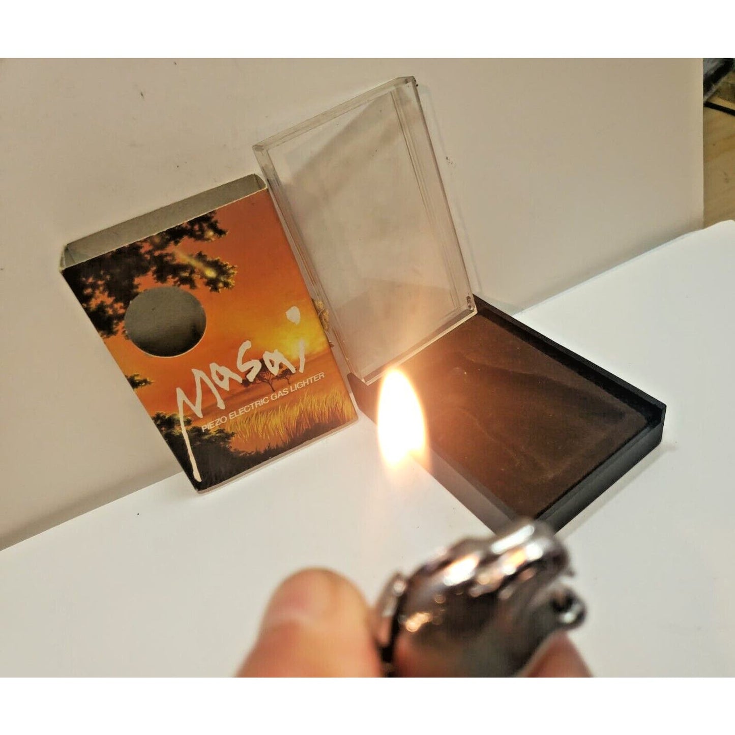 Vintage Working MASAI Jaguar Panther Cougar LIGHTER, Original Box 6175/24