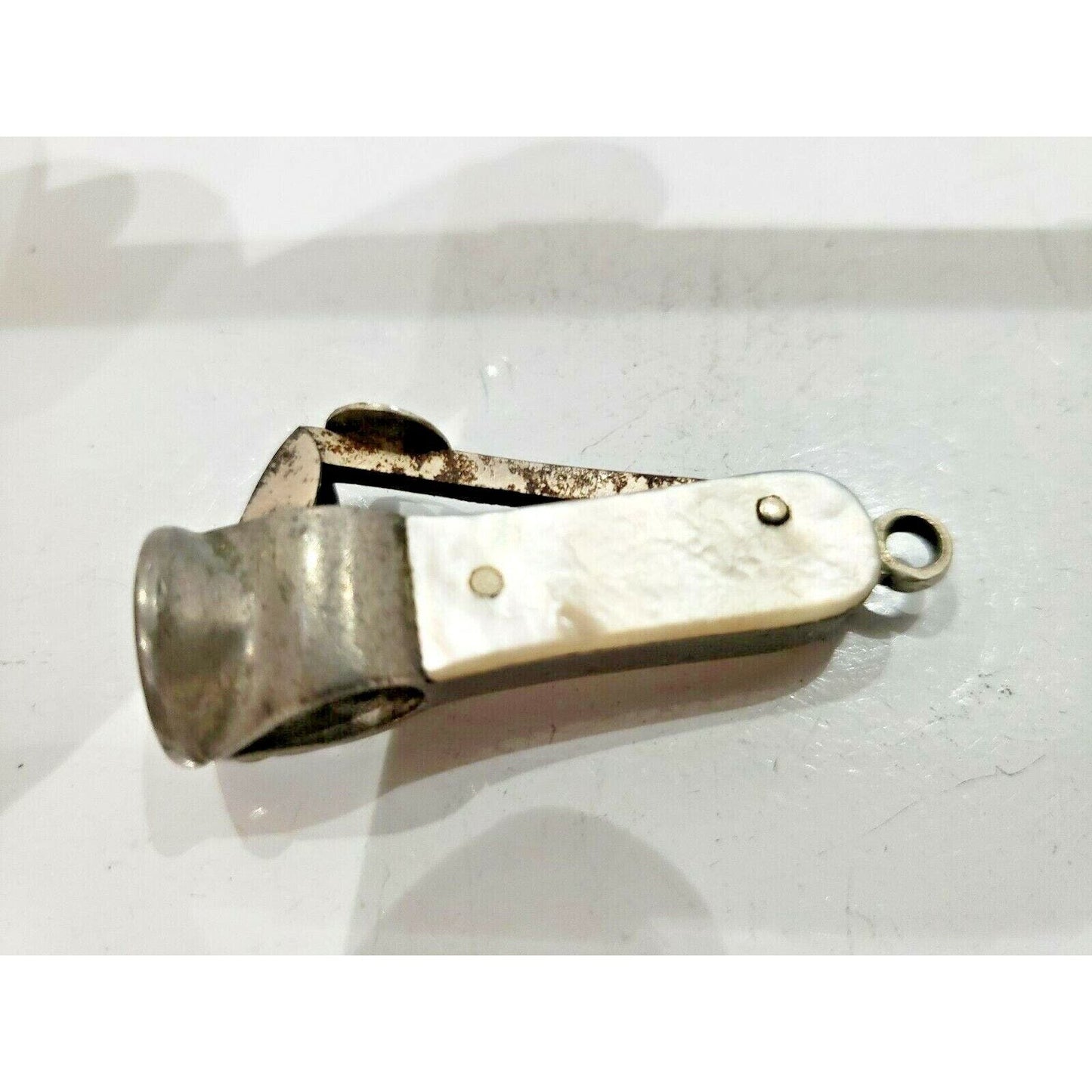 Antique German Mini Cigar / Cigarette "V" Cutter / Mother Of Pearl 155/6
