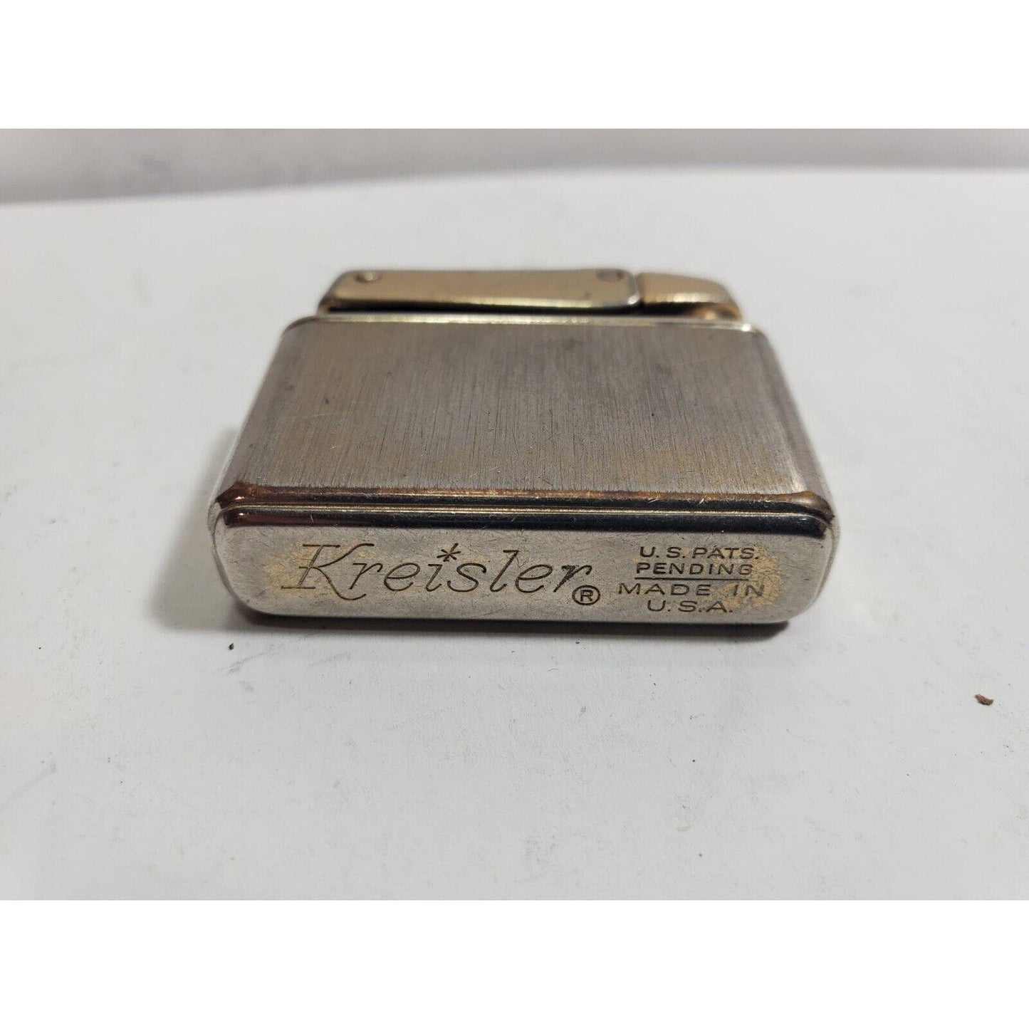 Working Vintage KREISLER LIGHTER MADE IN USA PATENT PENDING, Gold Tone 5944/36