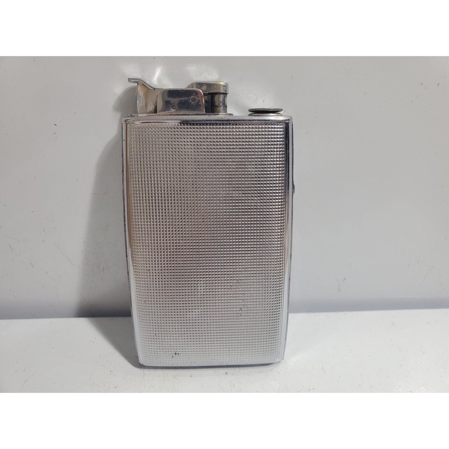 VINTAGE Evans Working Cigarette Case Trig A Lite Lighter Silver, Enamel 3061/16
