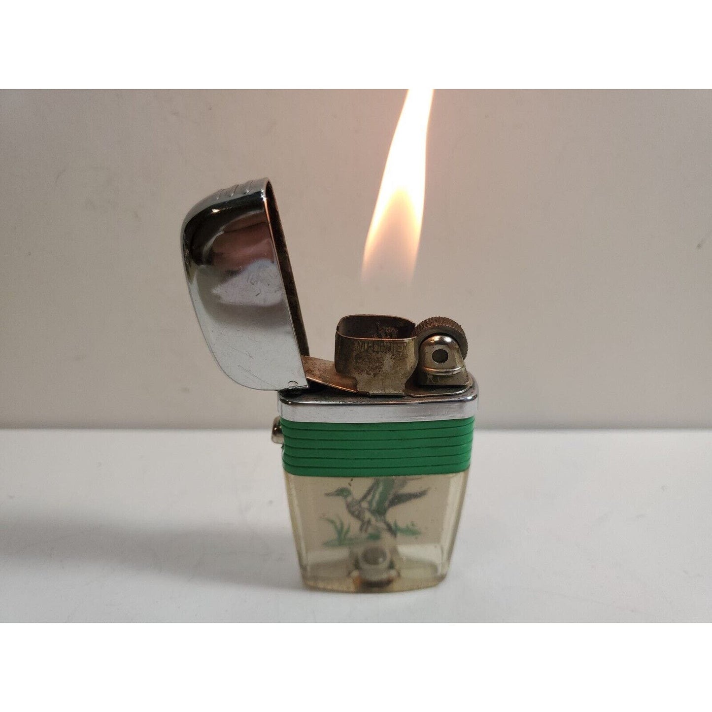 Vintage Working Scripto VU Lighter Pheasant Bird Hunting 5996/29