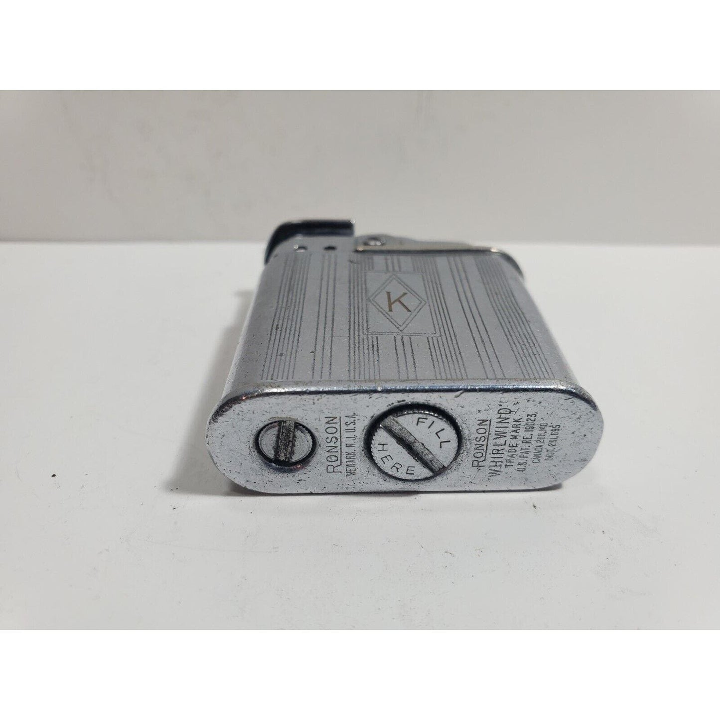 Vintage Working RONSON WHIRLWIND Silver Tone Lighter. 5829/26