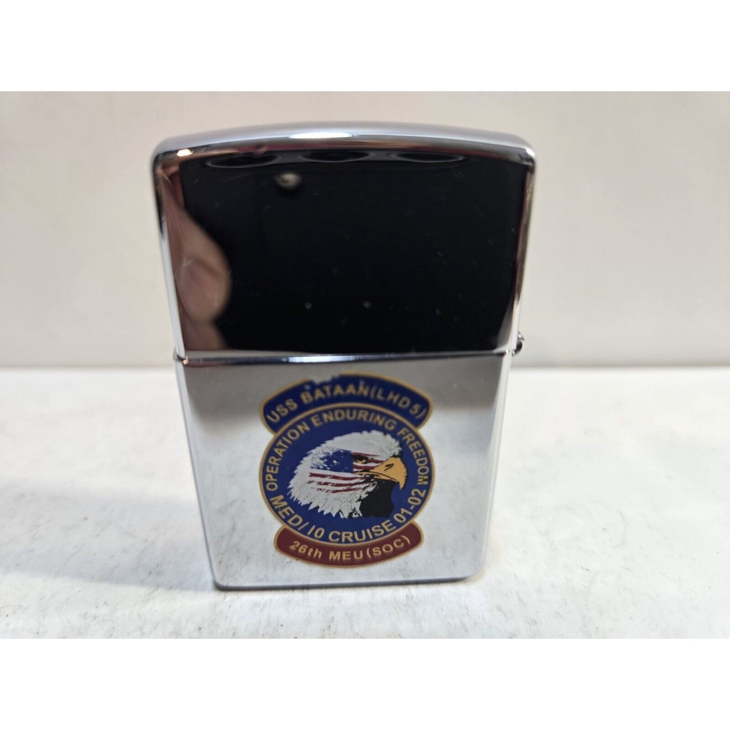 Vintage Working Zippo Lighter USS Bataan, LHD-5, Double Sided 7269/33