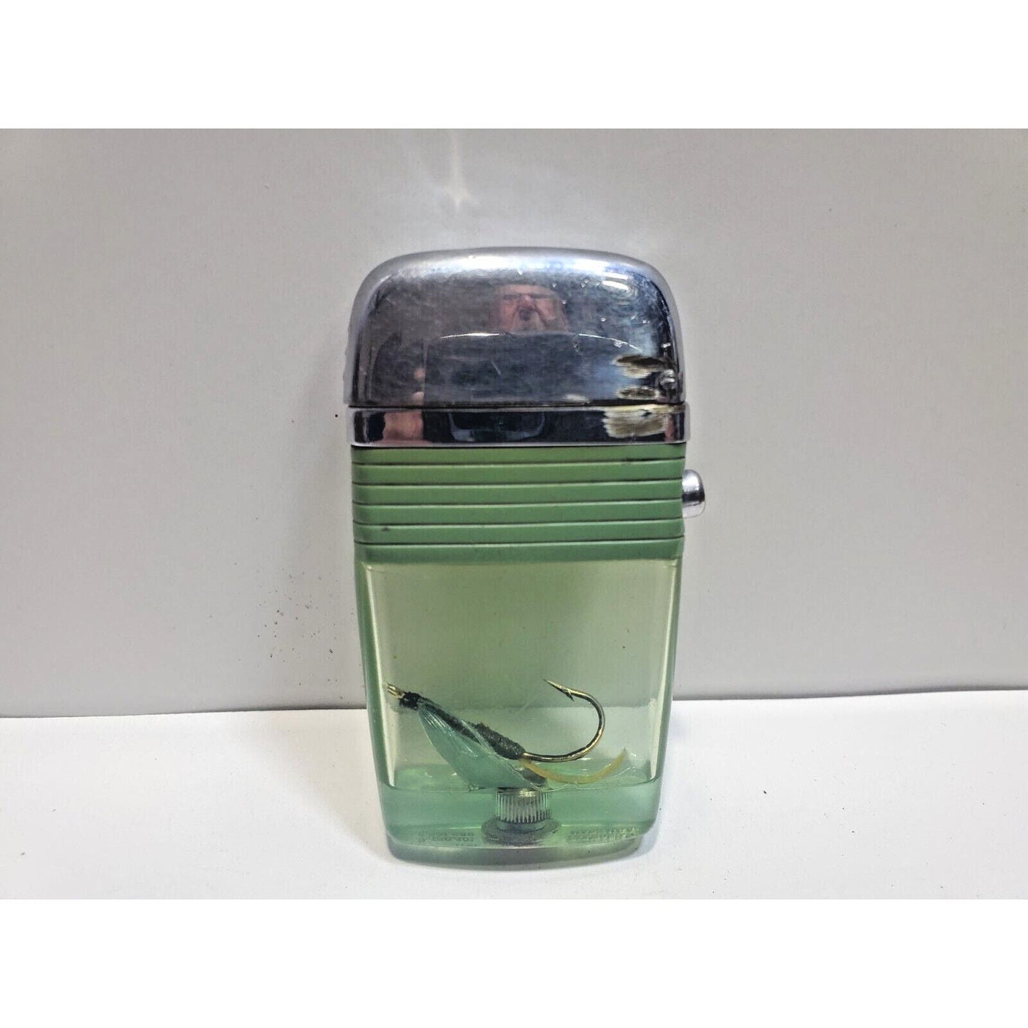 Working Vintage Scripto Vu Lighter Fly Fishing Hook Lure 6536/29