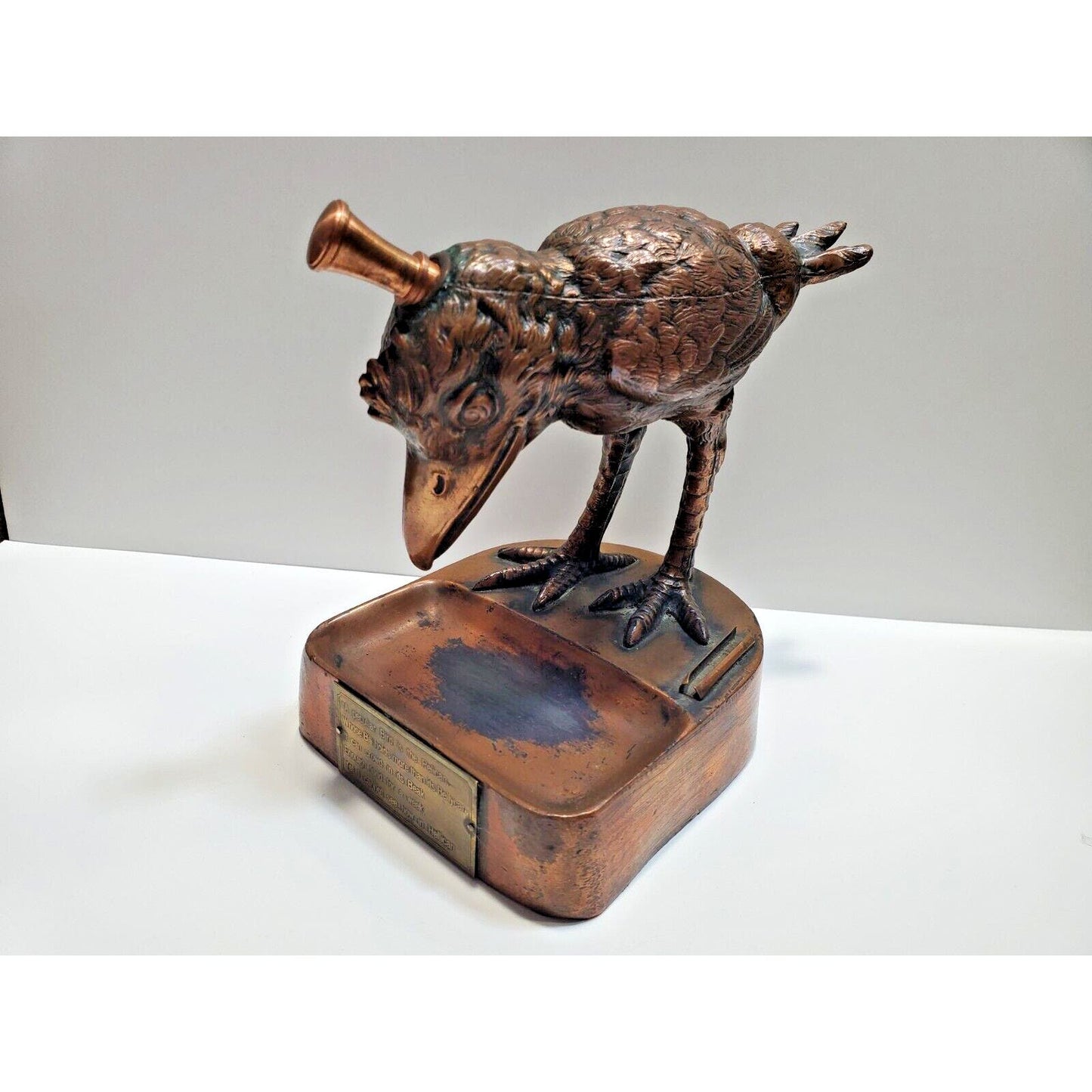 Vintage Ronson Art Metal Works Striker Table Lighter Pelican Bird 6511/13