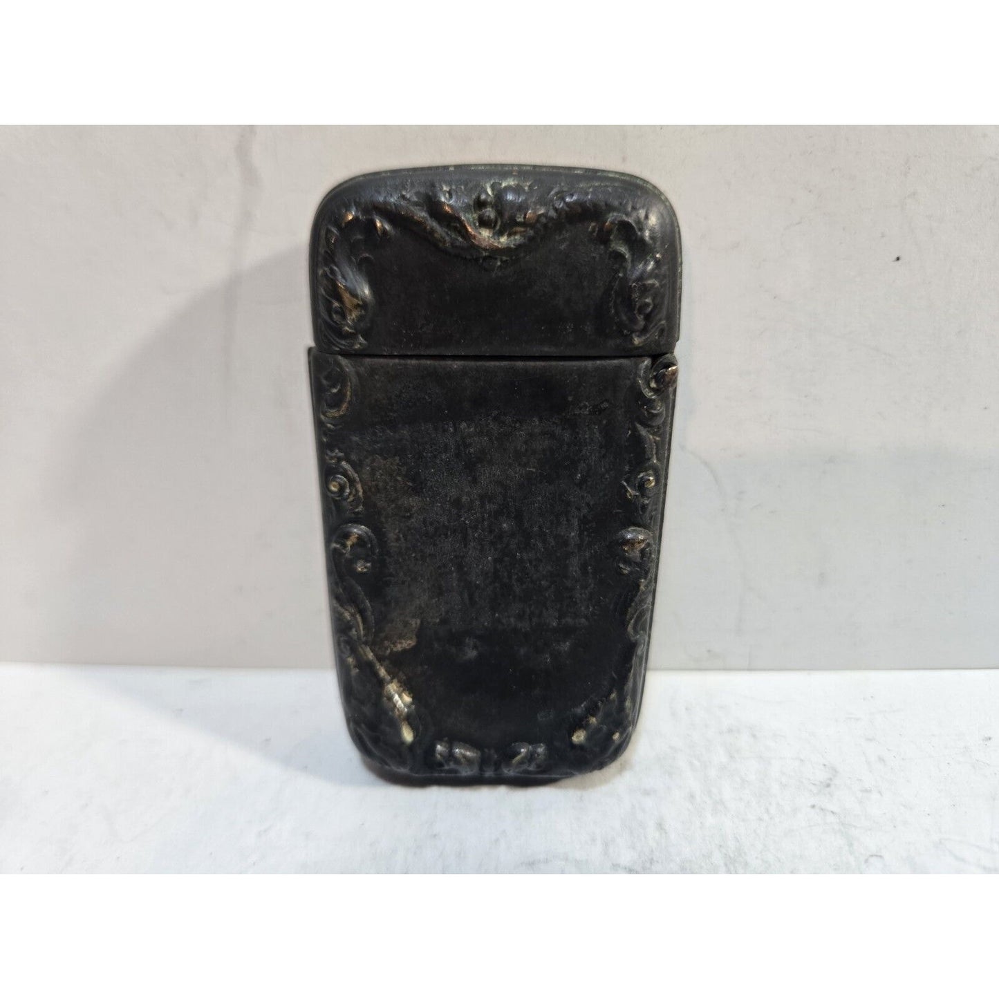 Vintage Silverplate Art Nouveau Dancing Nude Women Match Case Safe Vesta Nymph