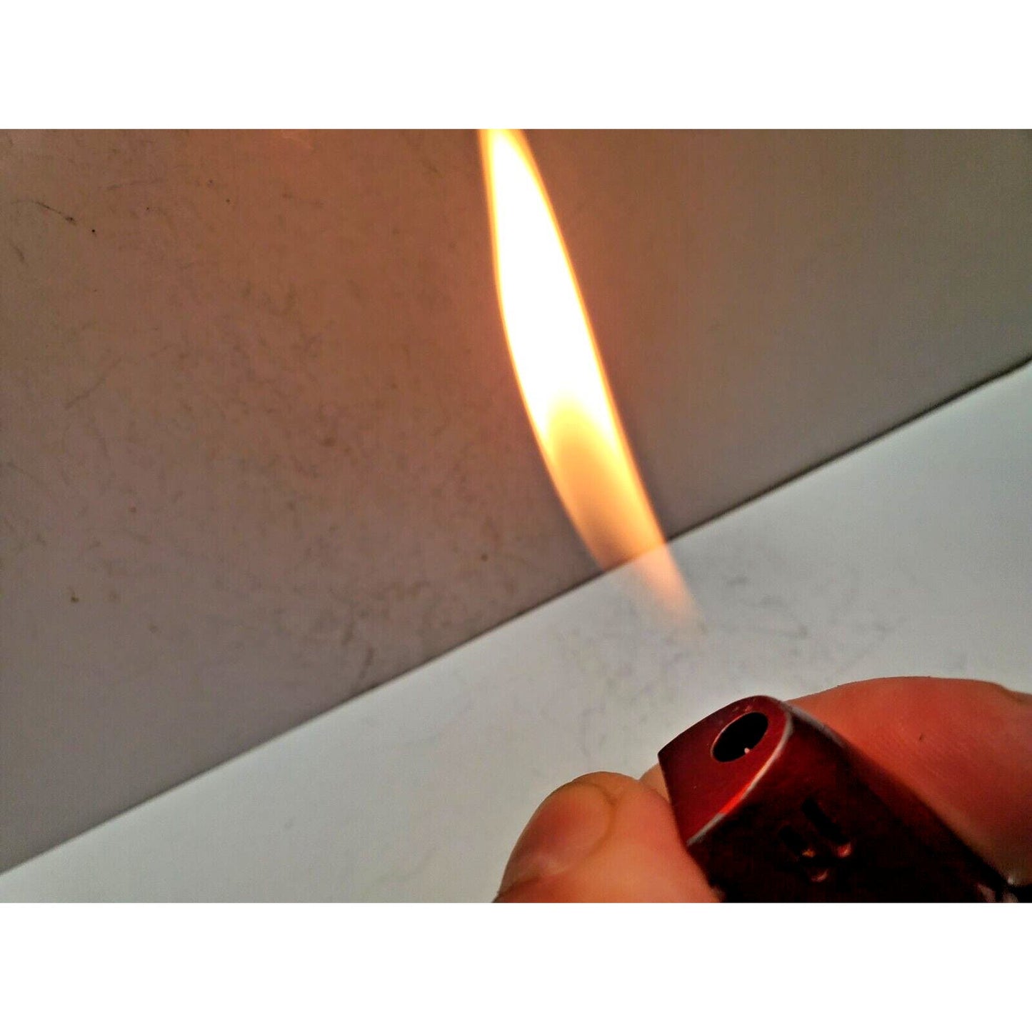 Vintage Working Lighter Mini Silver & Red Tone 6377/28