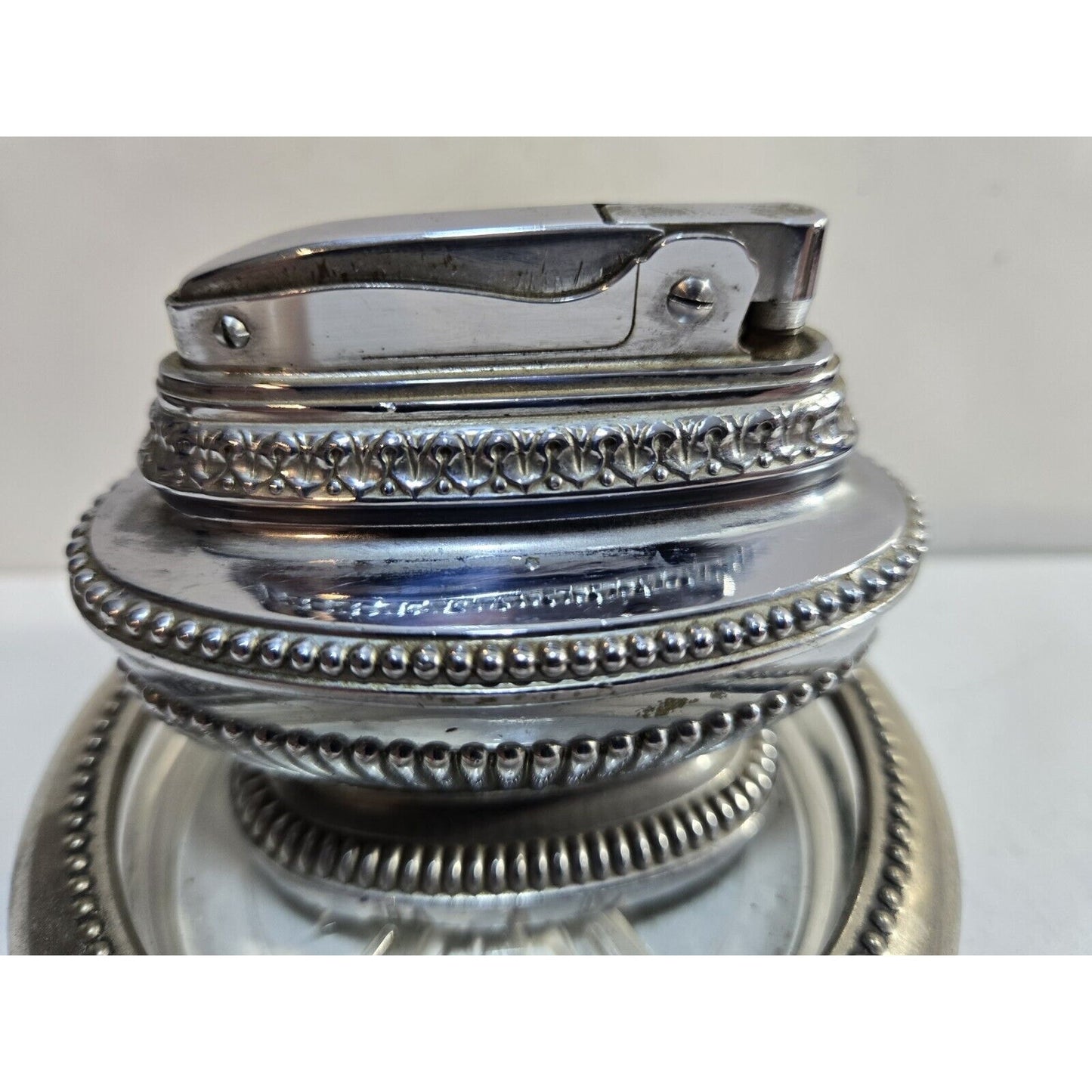 Working Vintage Japanese Omsco Lite Automatic Table Lighter & Ashtray 7615/22