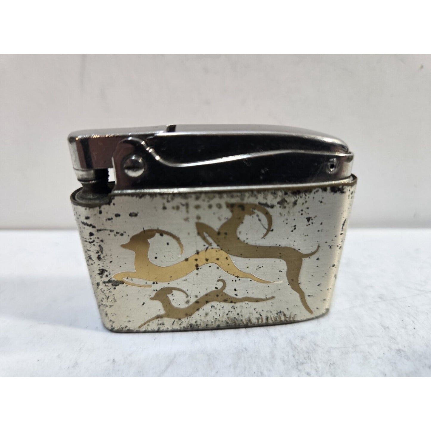 Vintage Working Silver Tone Lighter Elgin American / Ronson 7706/32