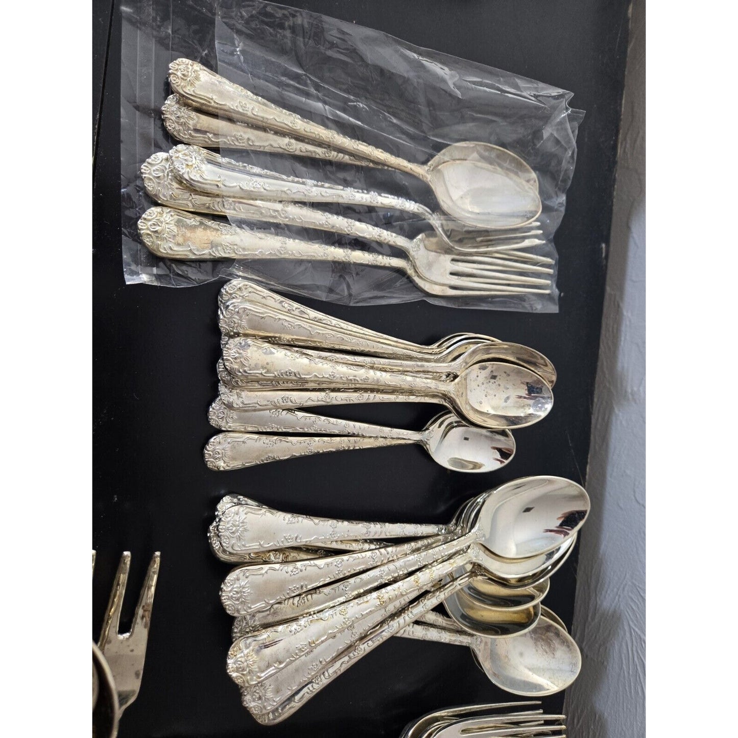 Enchanted Rose by WM Rogers & Son Plated 69 Piece Flatware Set - Setting for 12