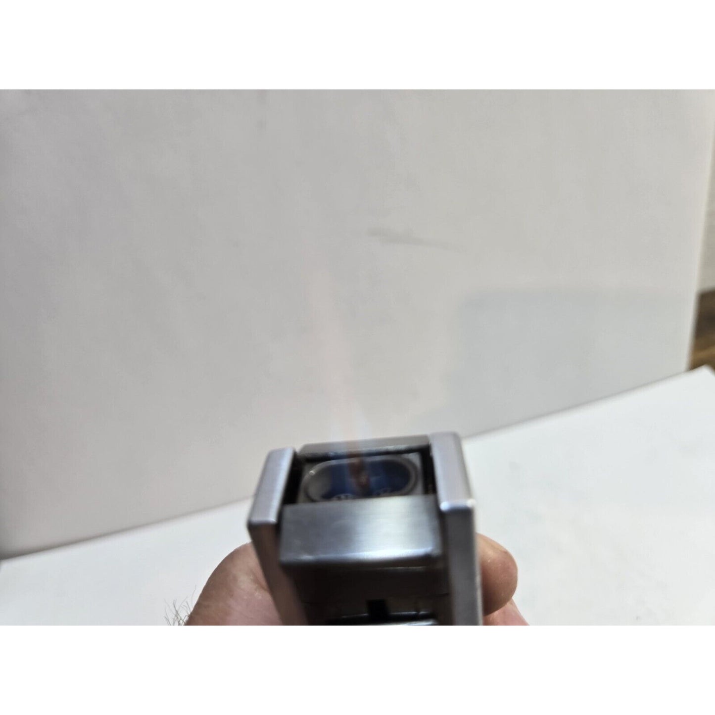 WORKING COLIBRI Dual Flame TORCH Silver, Gray Tone LIGHTER 6918-20/36