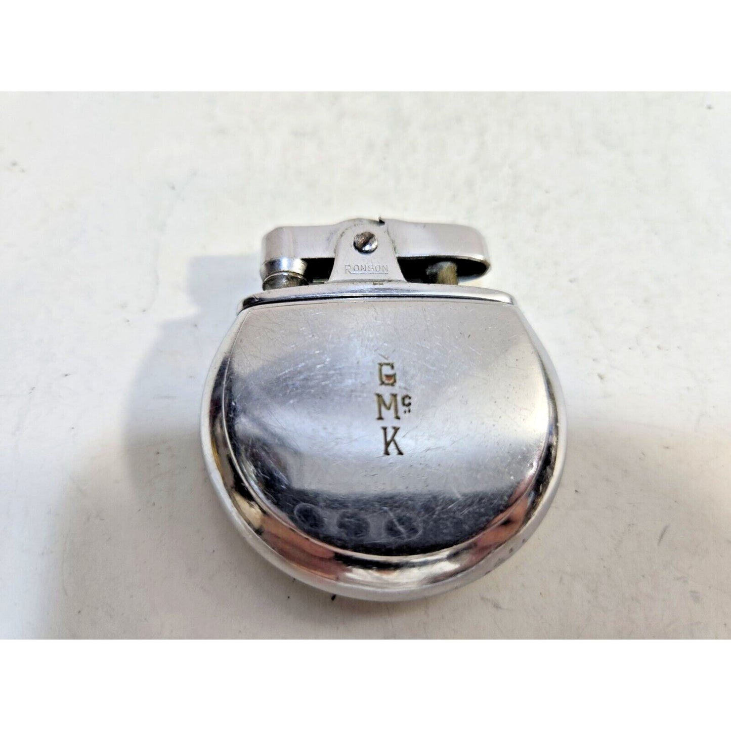 Vintage Working 1930's Ronson Rondette Silver Tone Lighter 7235/26